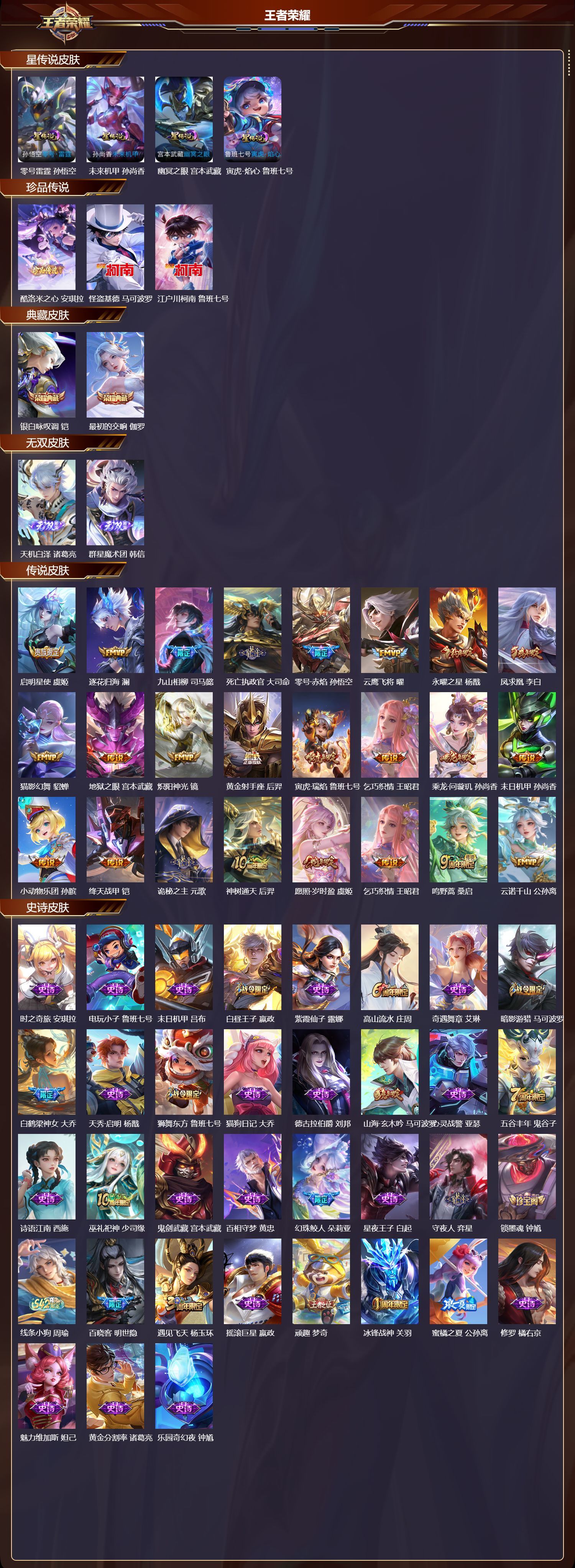 WZQM4177128王者荣耀账号详情图3 WZQM4177128王者荣耀账号详情图3