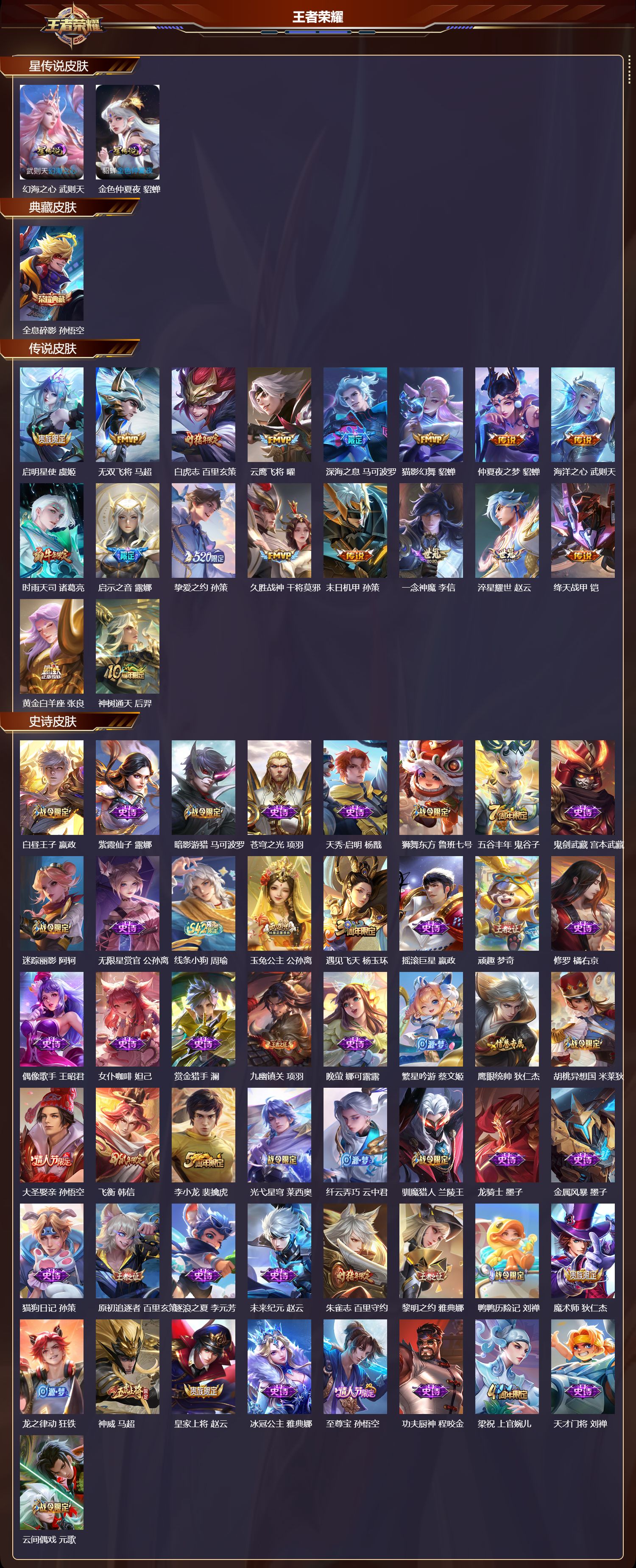 WZQM4180594王者荣耀账号详情图3