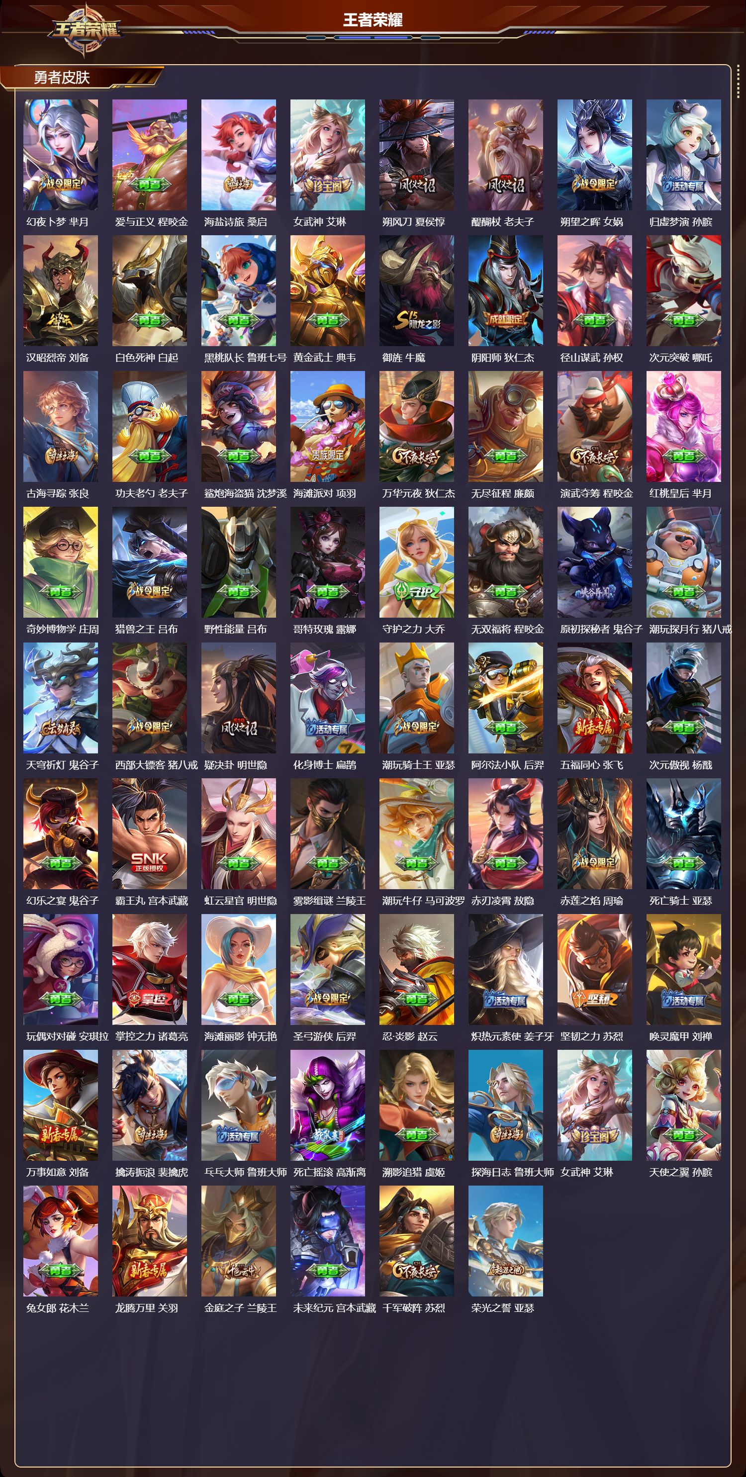 WZMK4180676王者荣耀账号详情图4