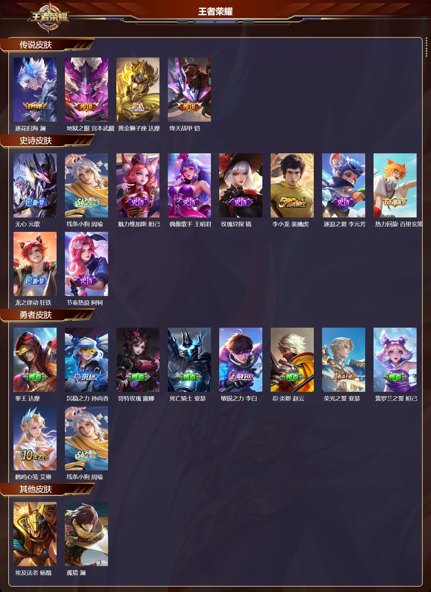 WZMK4180584王者荣耀账号详情图2