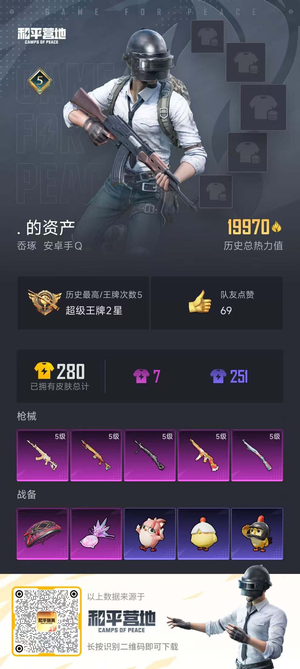 HPSJ499780和平精英账号详情图2