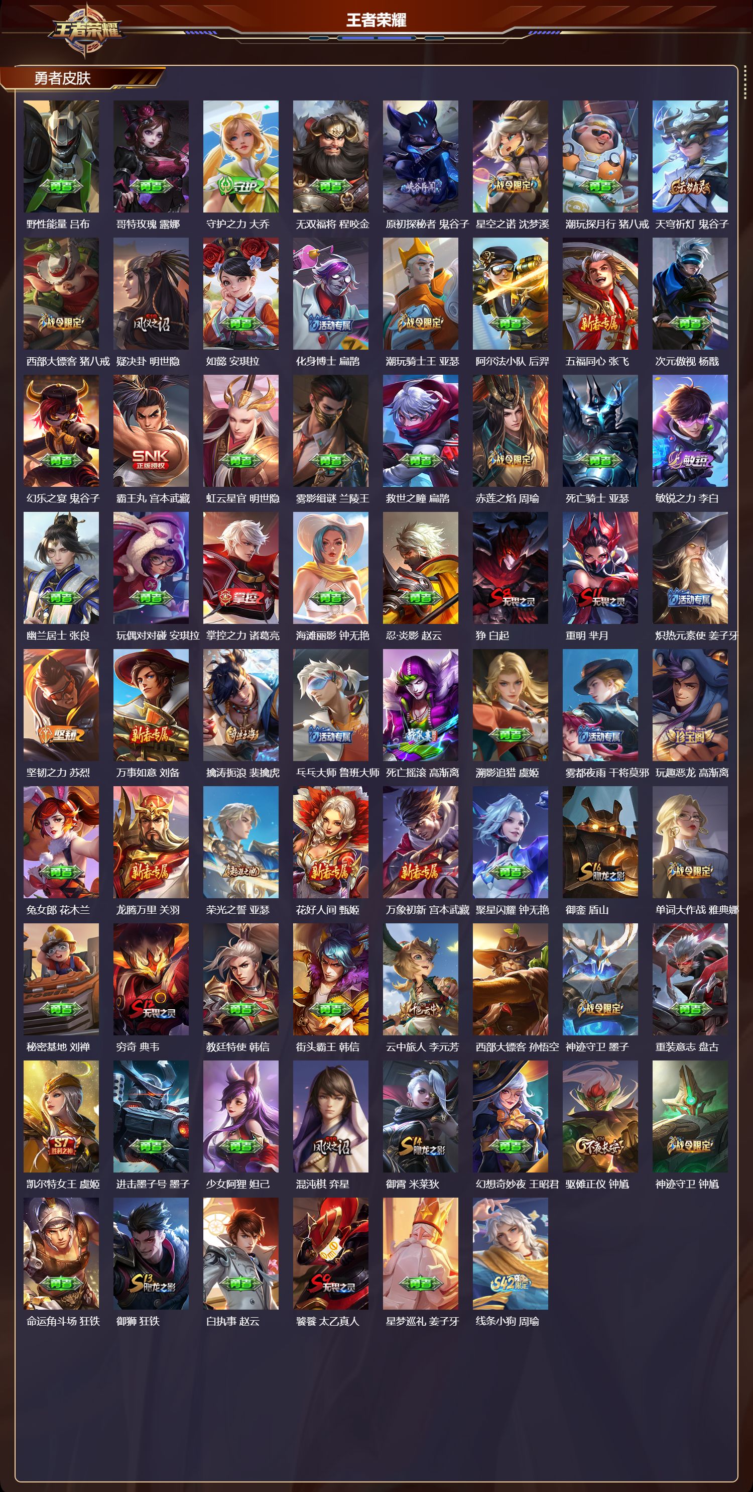 WZQM4182937王者荣耀账号详情图5