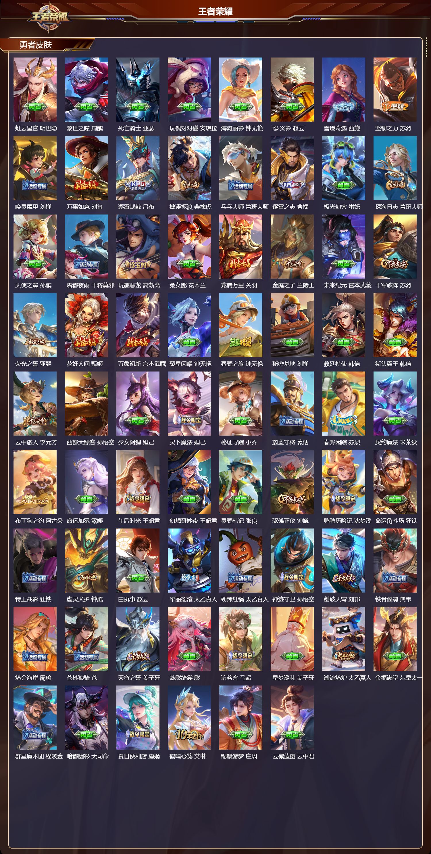 WZMK4186114王者荣耀账号详情图4