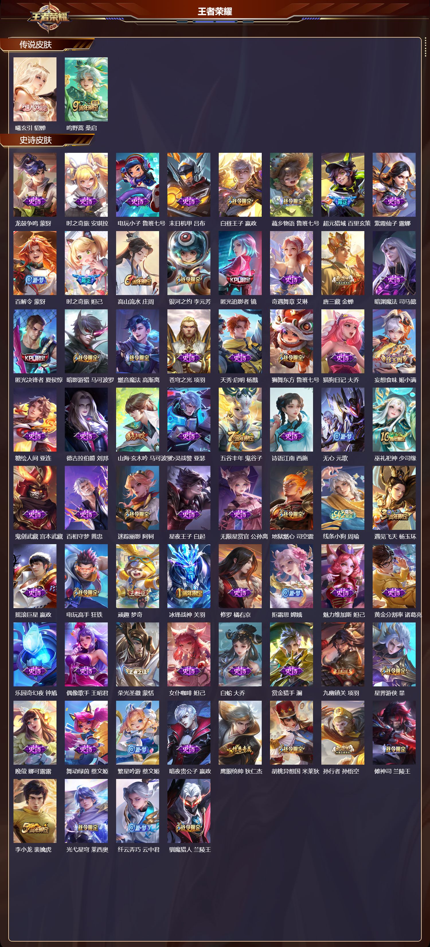 WZQM4185982王者荣耀账号详情图4