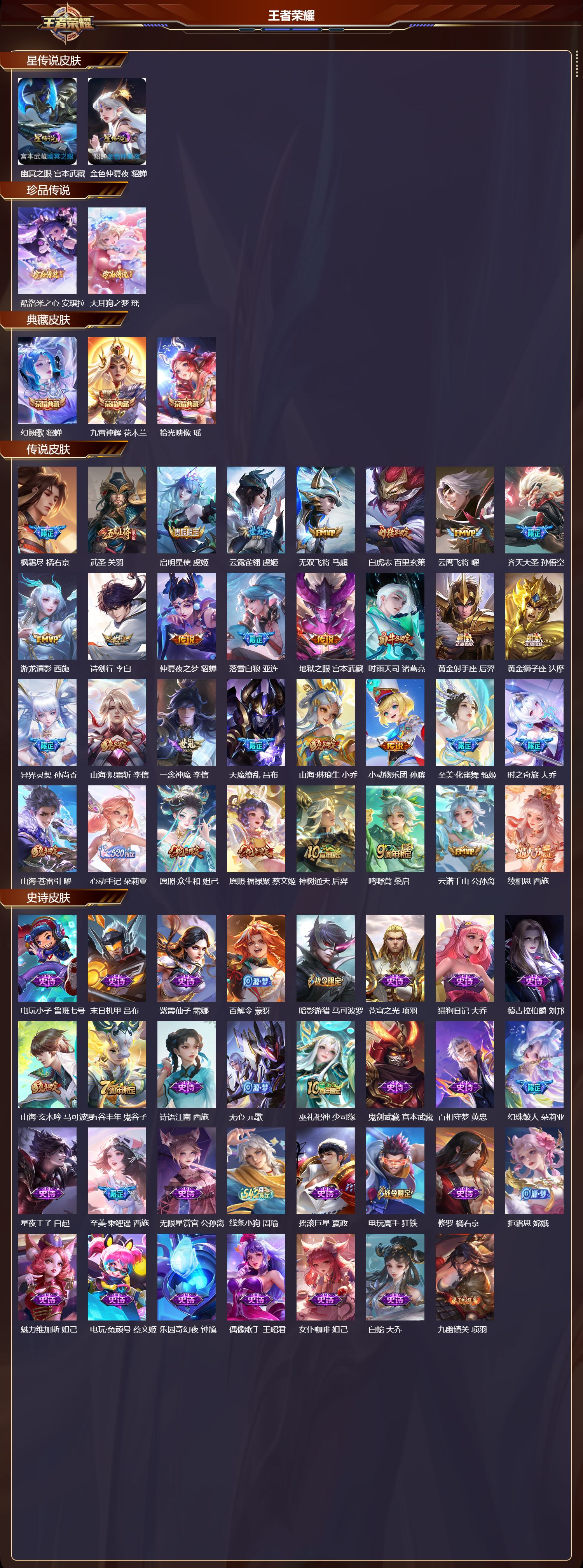 WZMK4186065王者荣耀账号详情图2 WZMK4186065王者荣耀账号详情图2