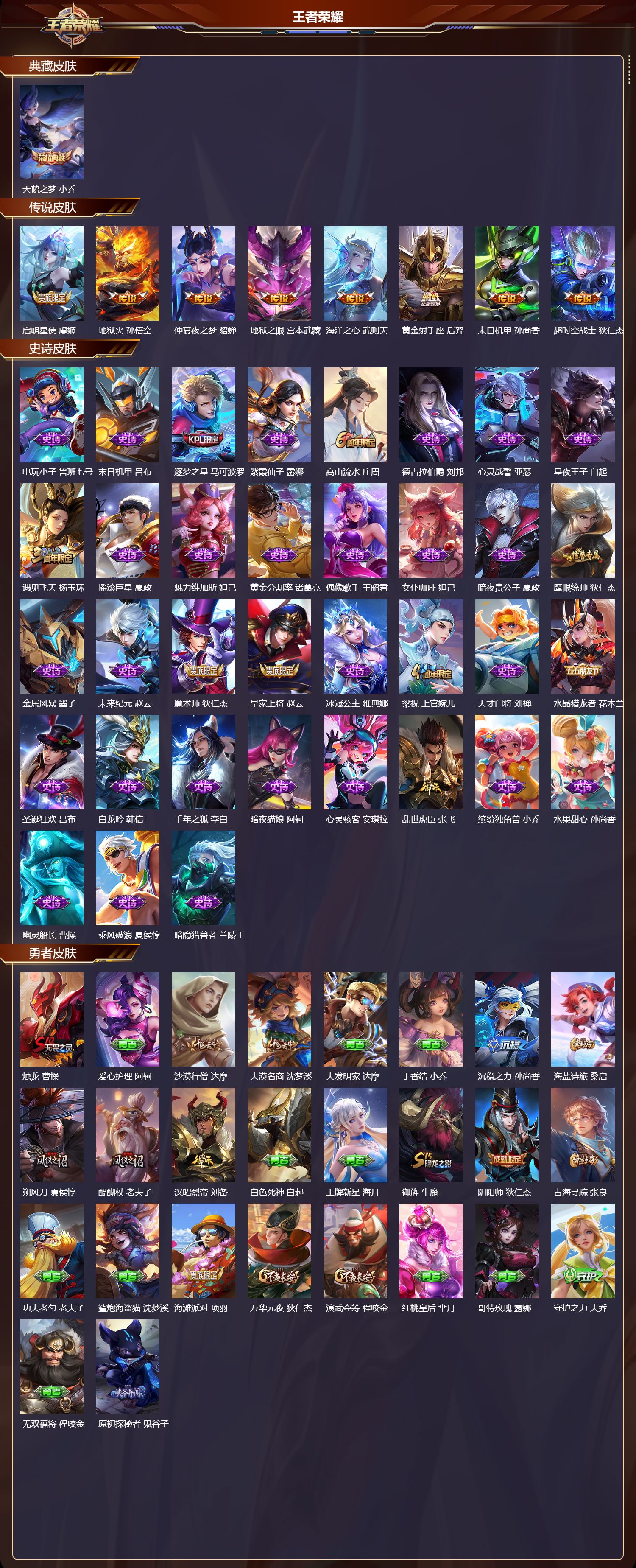 WZMK4185990王者荣耀账号详情图2 WZMK4185990王者荣耀账号详情图2