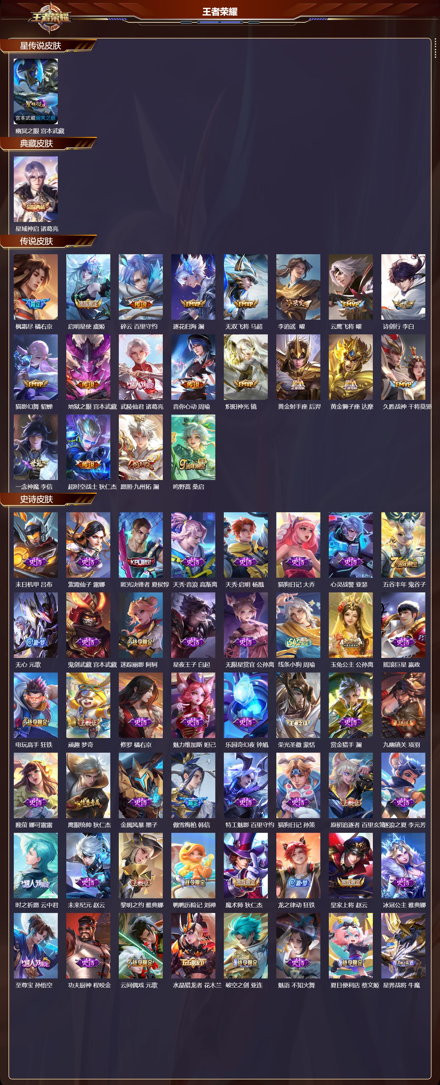 WZMK4186114王者荣耀账号详情图2