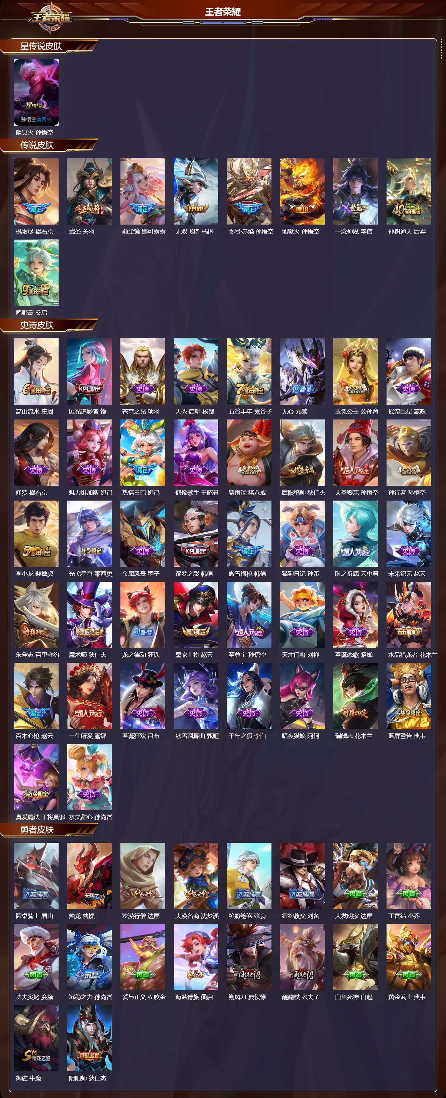 WZMK4193267王者荣耀账号详情图2 WZMK4193267王者荣耀账号详情图2