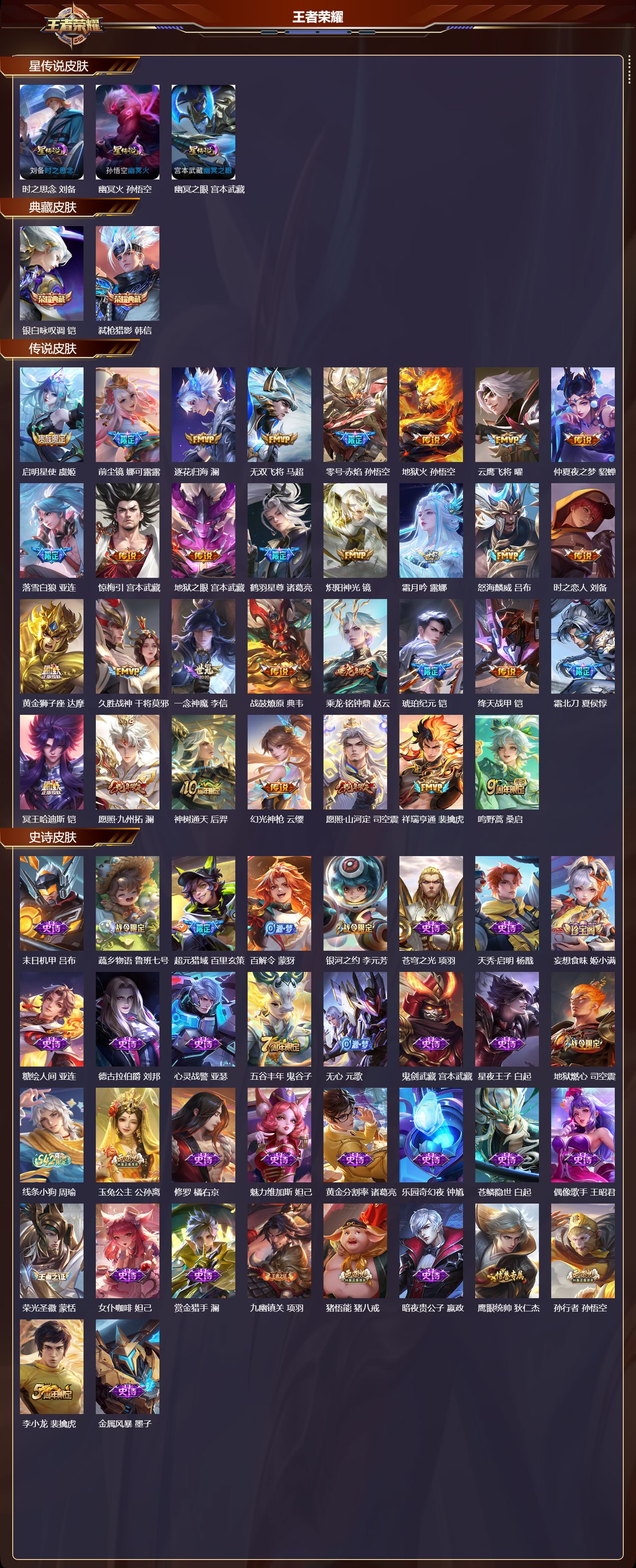 WZQM4185971王者荣耀账号详情图3