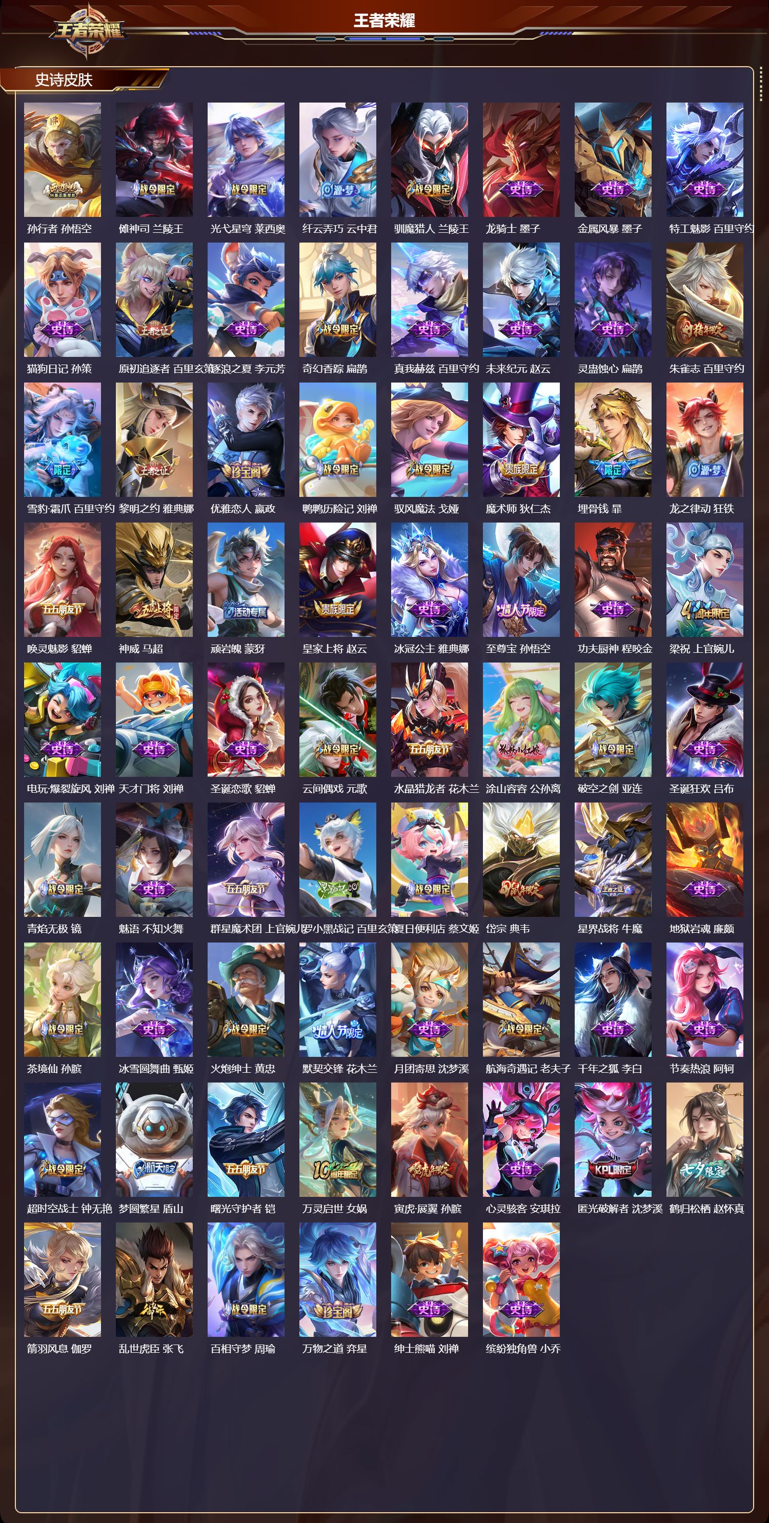 WZMK4189414王者荣耀账号详情图3