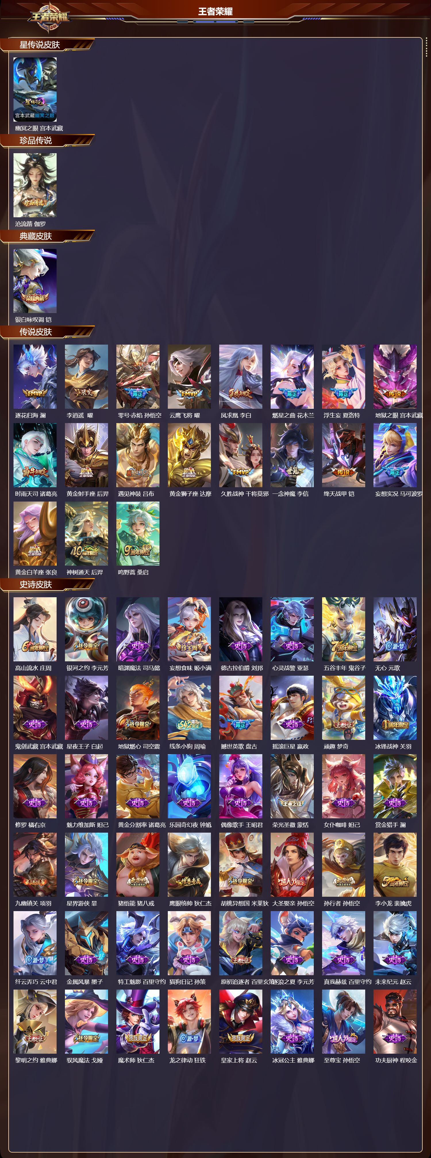 WZMK4189406王者荣耀账号详情图2 WZMK4189406王者荣耀账号详情图2