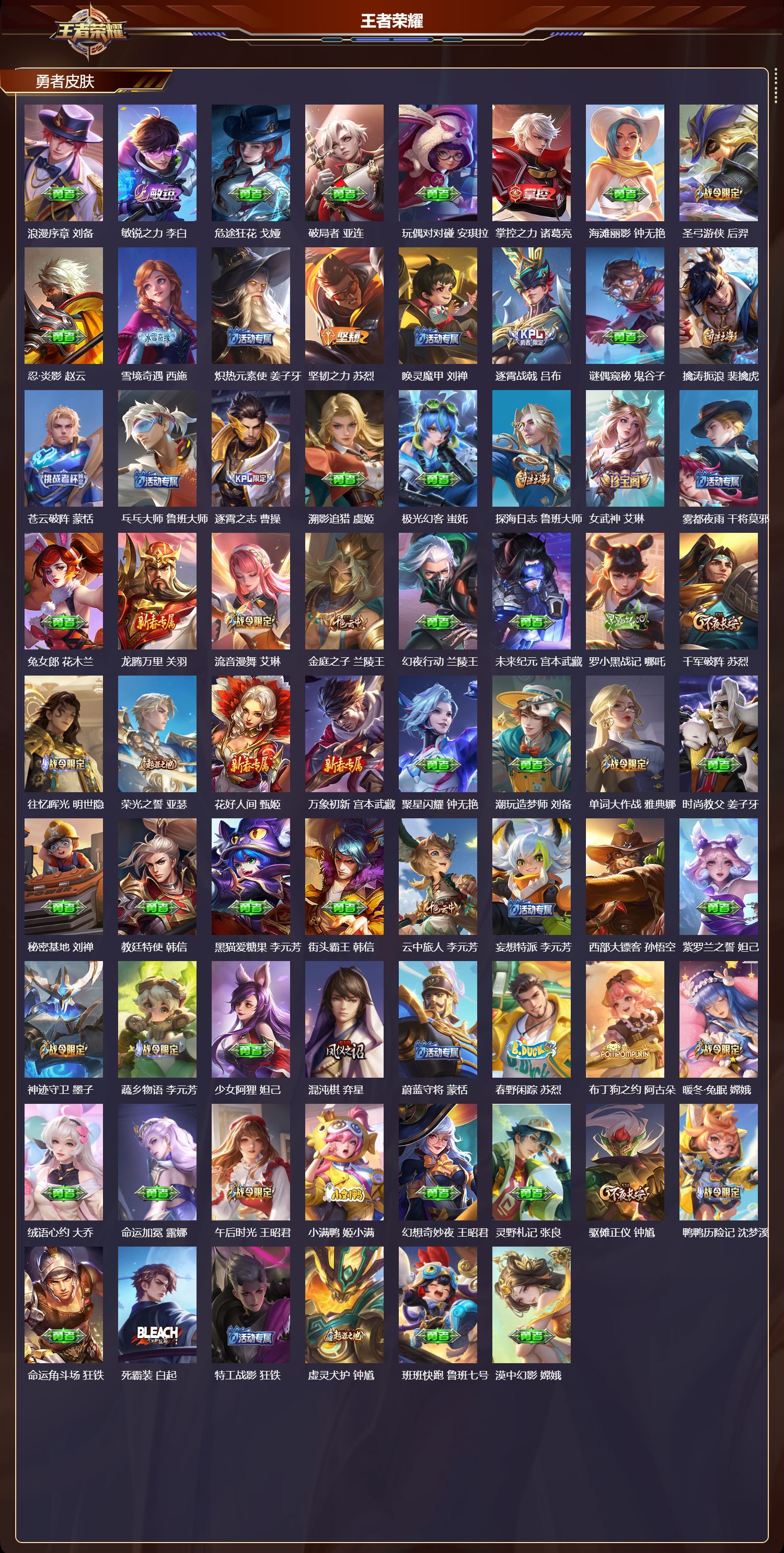 WZMK4189414王者荣耀账号详情图5