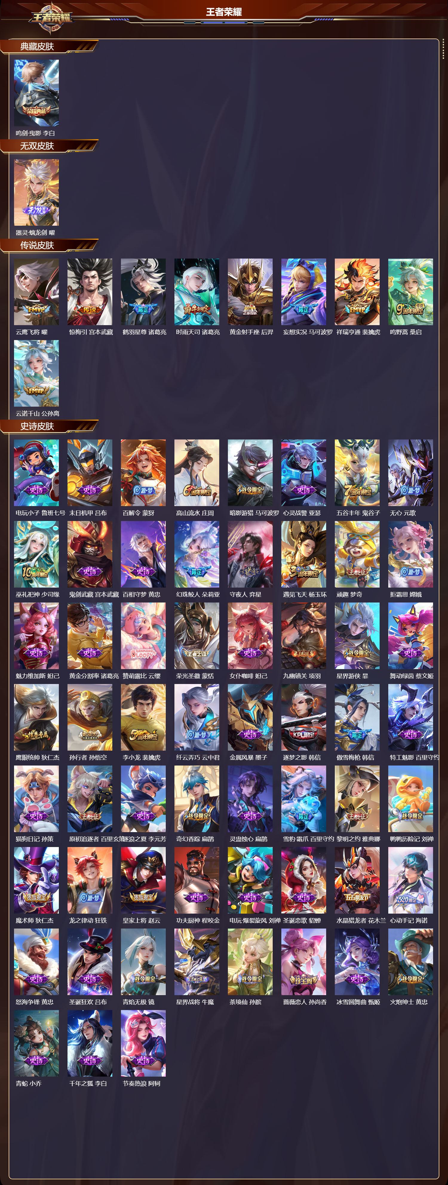 WZLX4223000王者荣耀账号详情图3