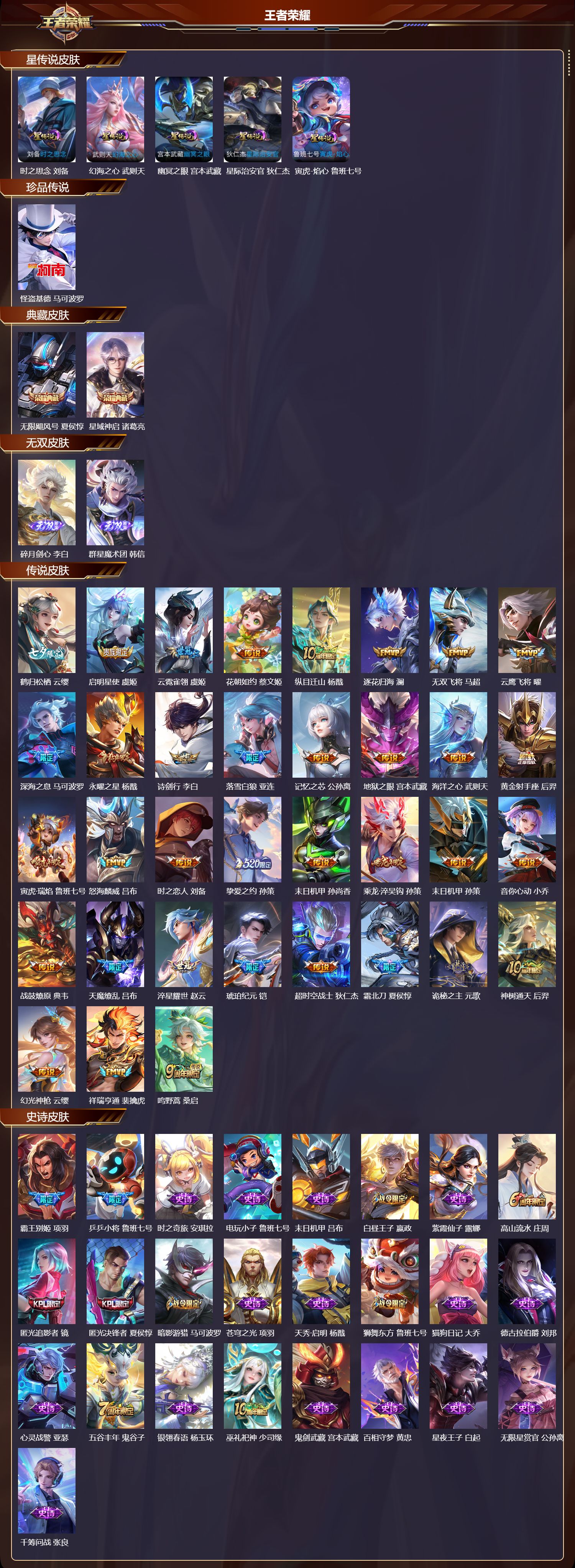 WZMK4192487王者荣耀账号详情图2 WZMK4192487王者荣耀账号详情图2