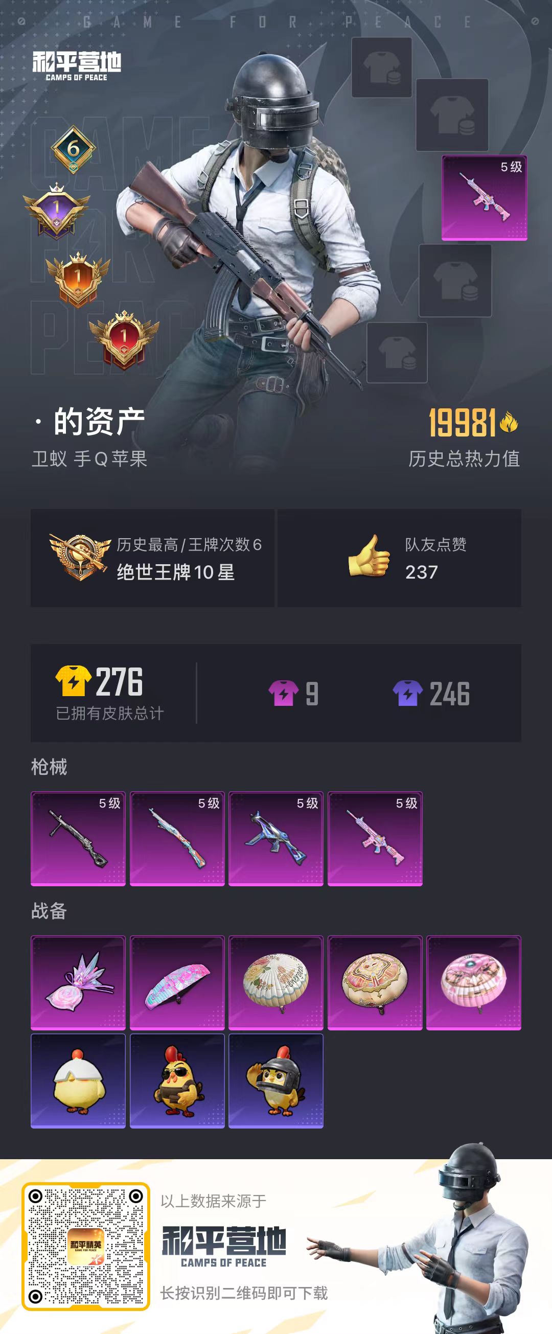 HPSJ4105854和平精英账号详情图2 HPSJ4105854和平精英账号详情图2