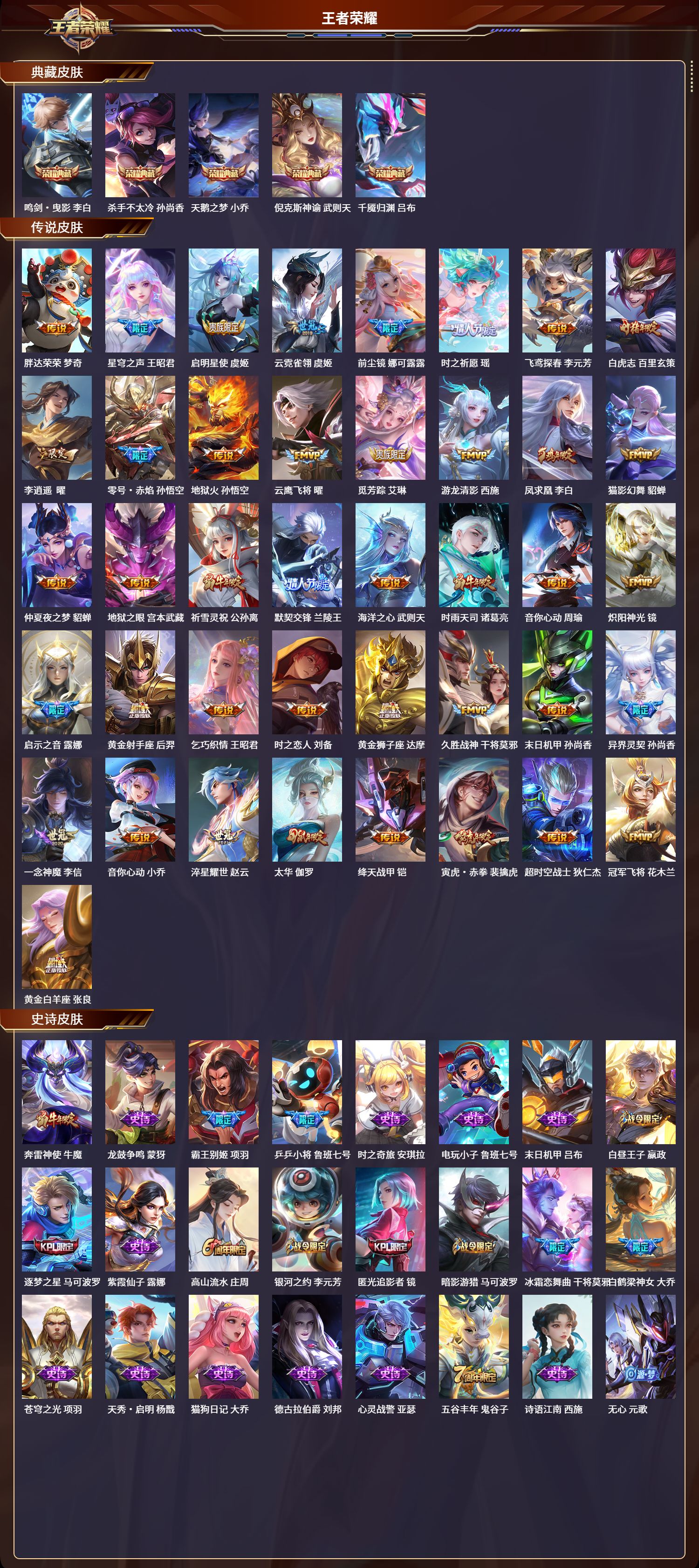 WZLX4223052王者荣耀账号详情图3 WZLX4223052王者荣耀账号详情图3