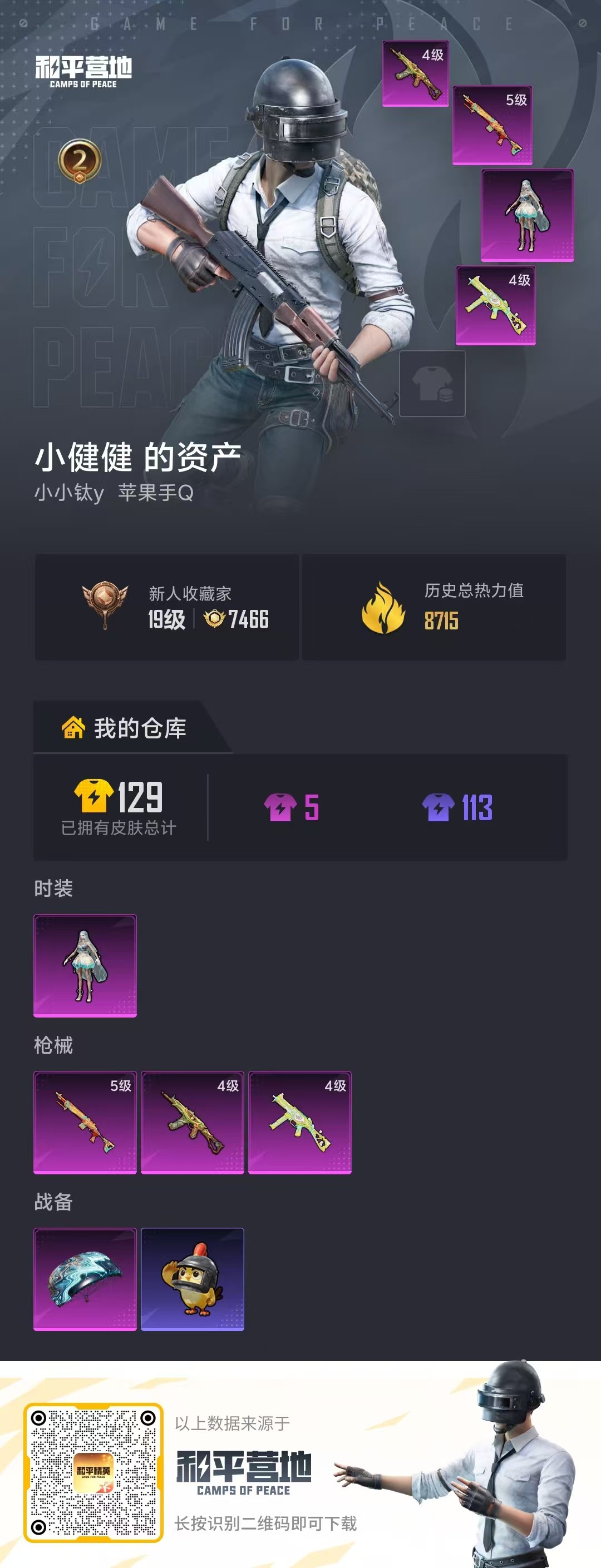 HPSJ4105418和平精英账号详情图2 HPSJ4105418和平精英账号详情图2