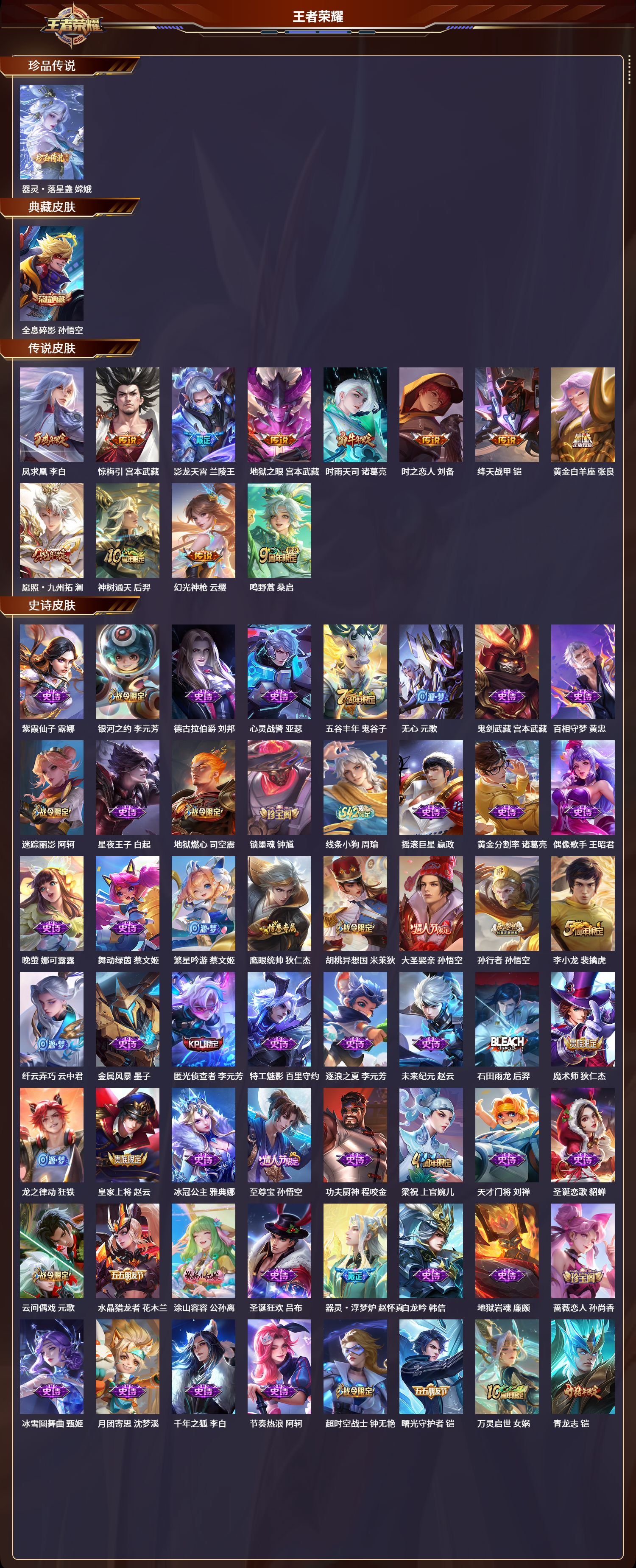 WZLX4223057王者荣耀账号详情图3 WZLX4223057王者荣耀账号详情图3