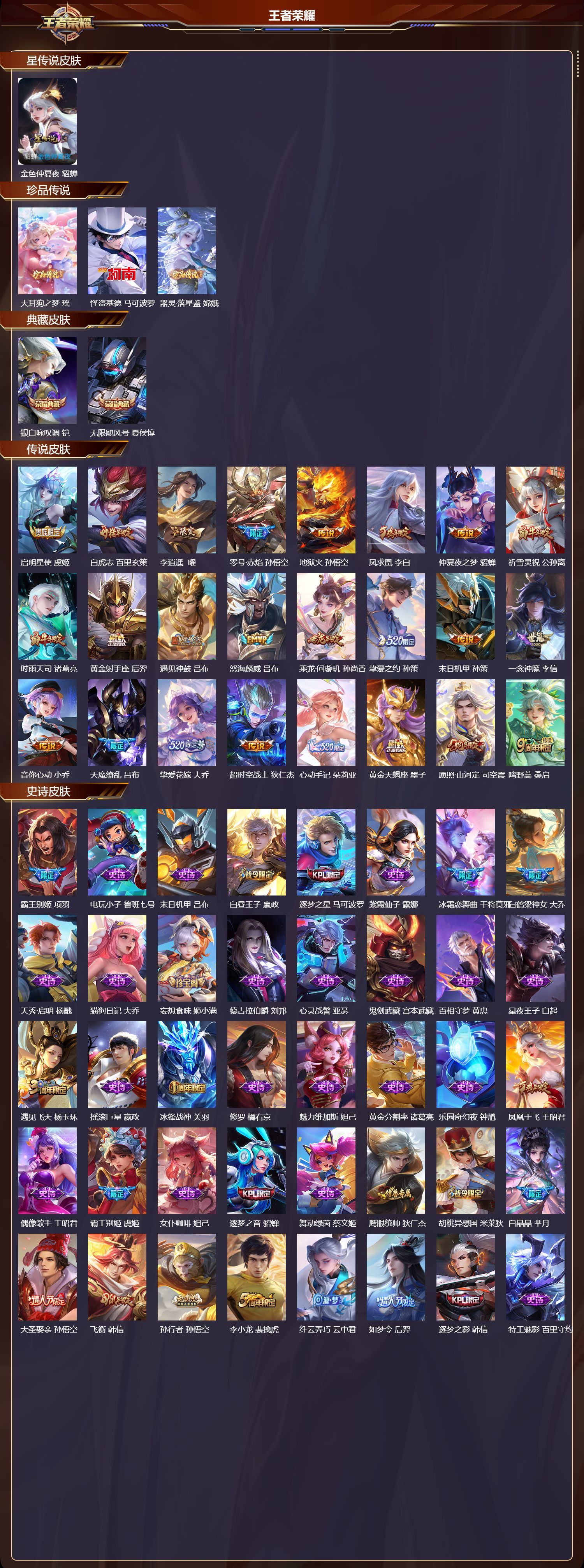 WZQM4194493王者荣耀账号详情图3 WZQM4194493王者荣耀账号详情图3