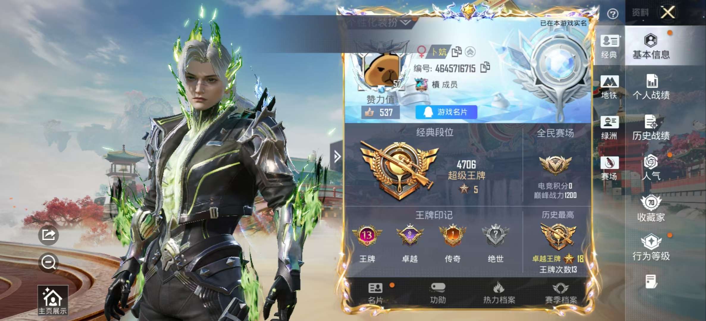 HPSJ459390和平精英账号详情图3