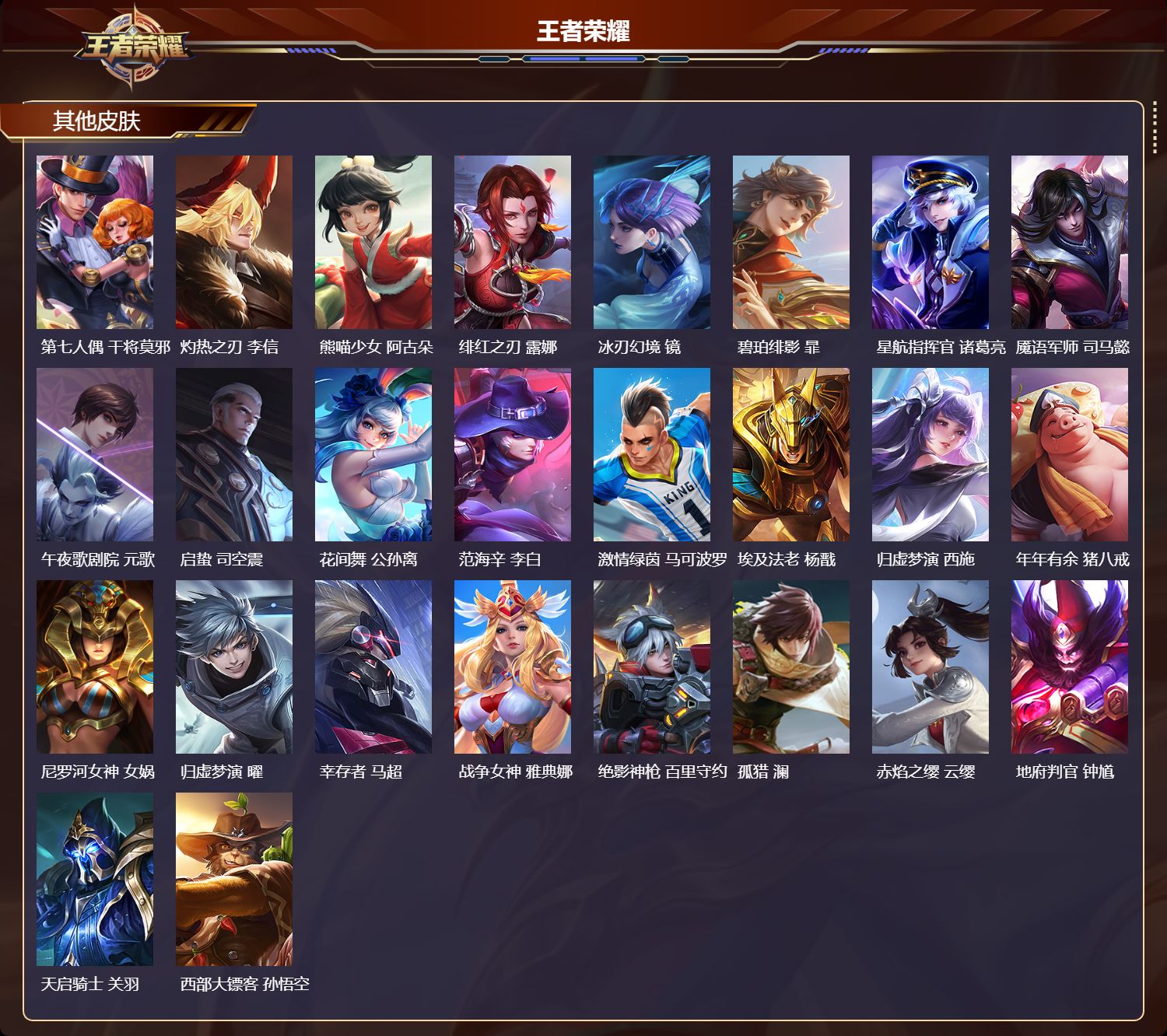 WZMK4151436王者荣耀账号详情图4