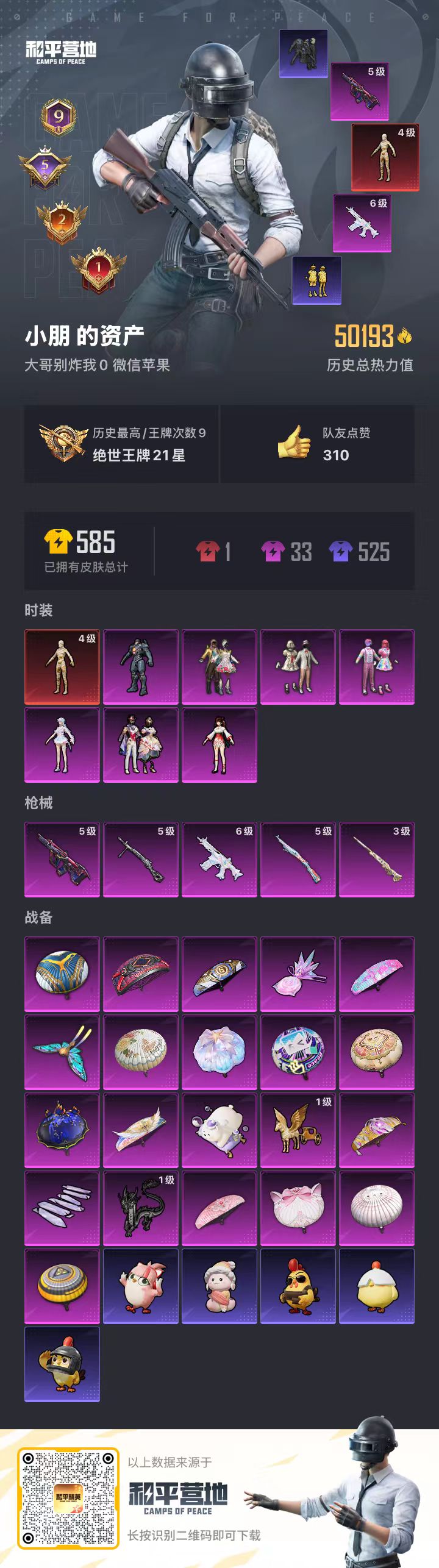 HPSJ459649和平精英账号详情图5