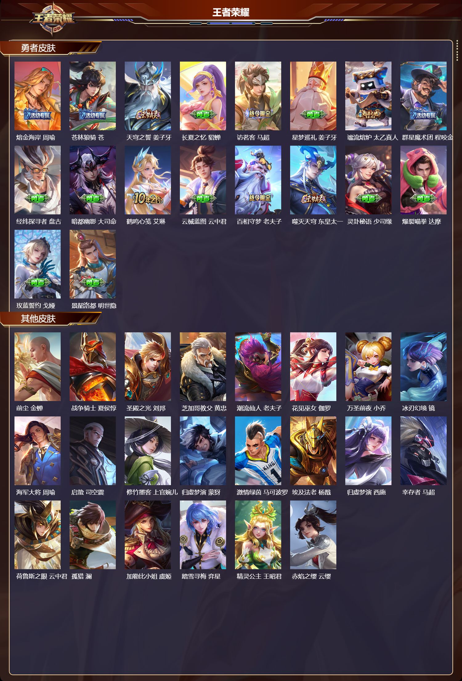 WZMK4151420王者荣耀账号详情图4