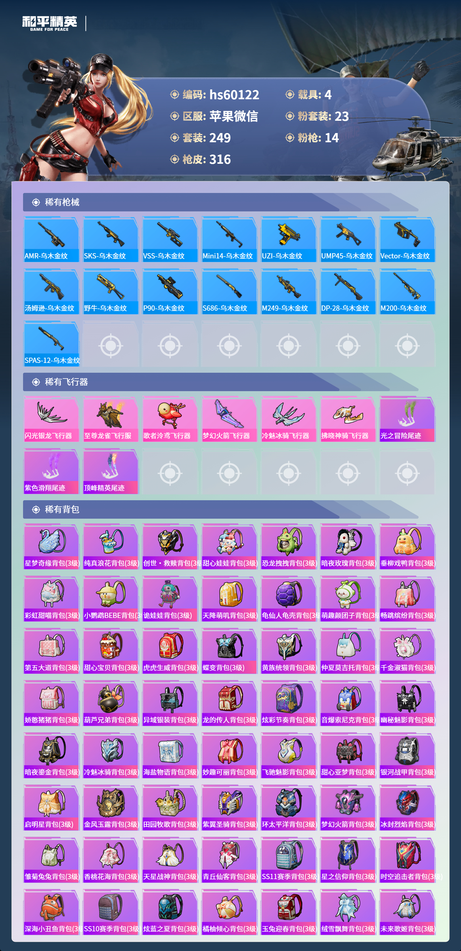 HPSJ459629和平精英账号详情图12