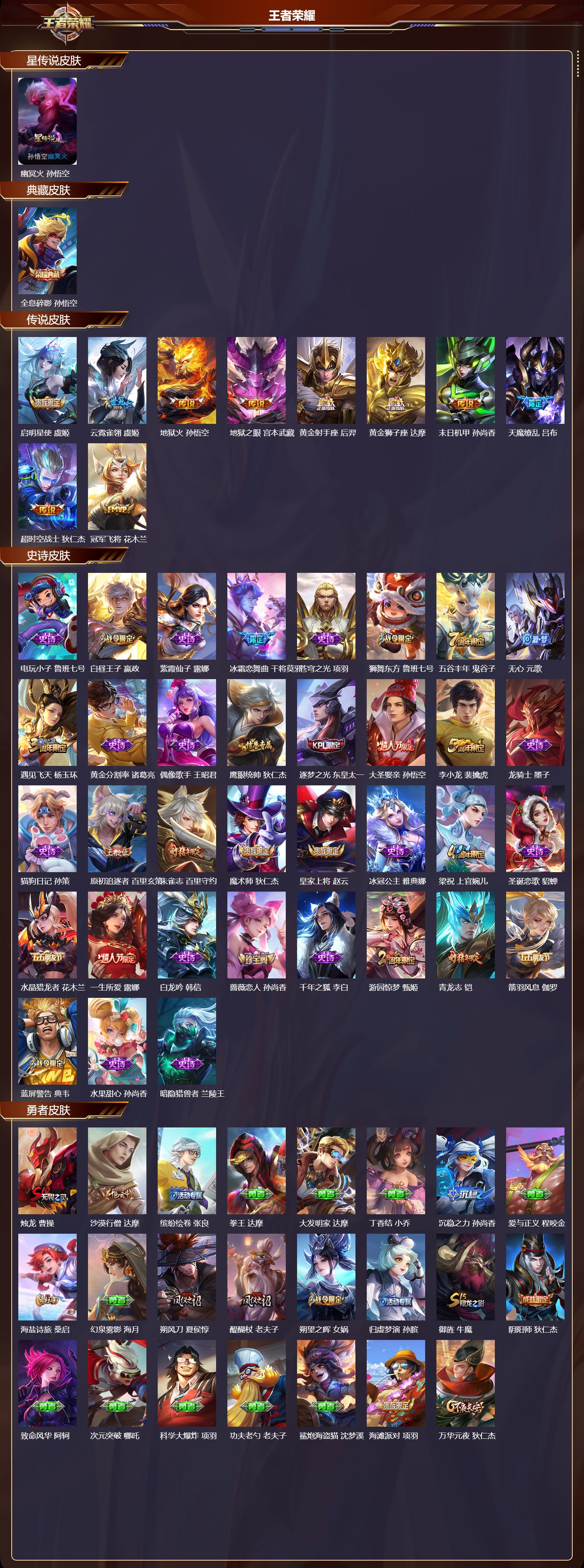 WZMK4151439王者荣耀账号详情图2 WZMK4151439王者荣耀账号详情图2