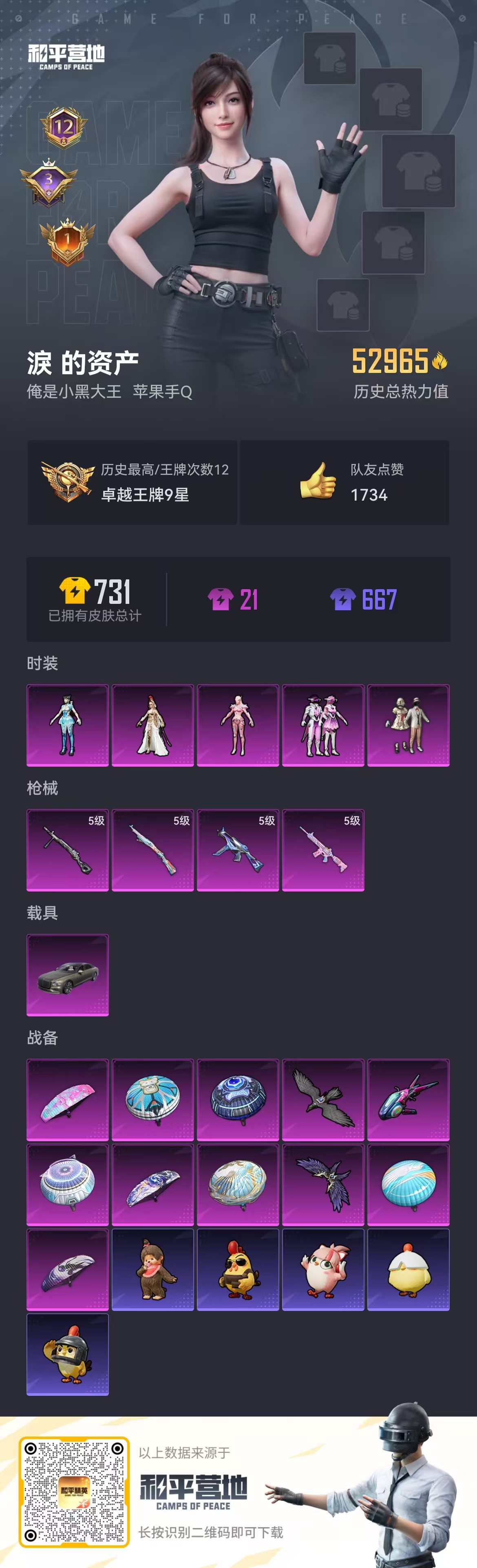 HPSJ459740和平精英账号详情图3