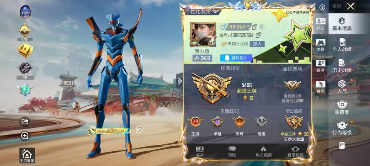 HPSJ462194和平精英账号详情图5