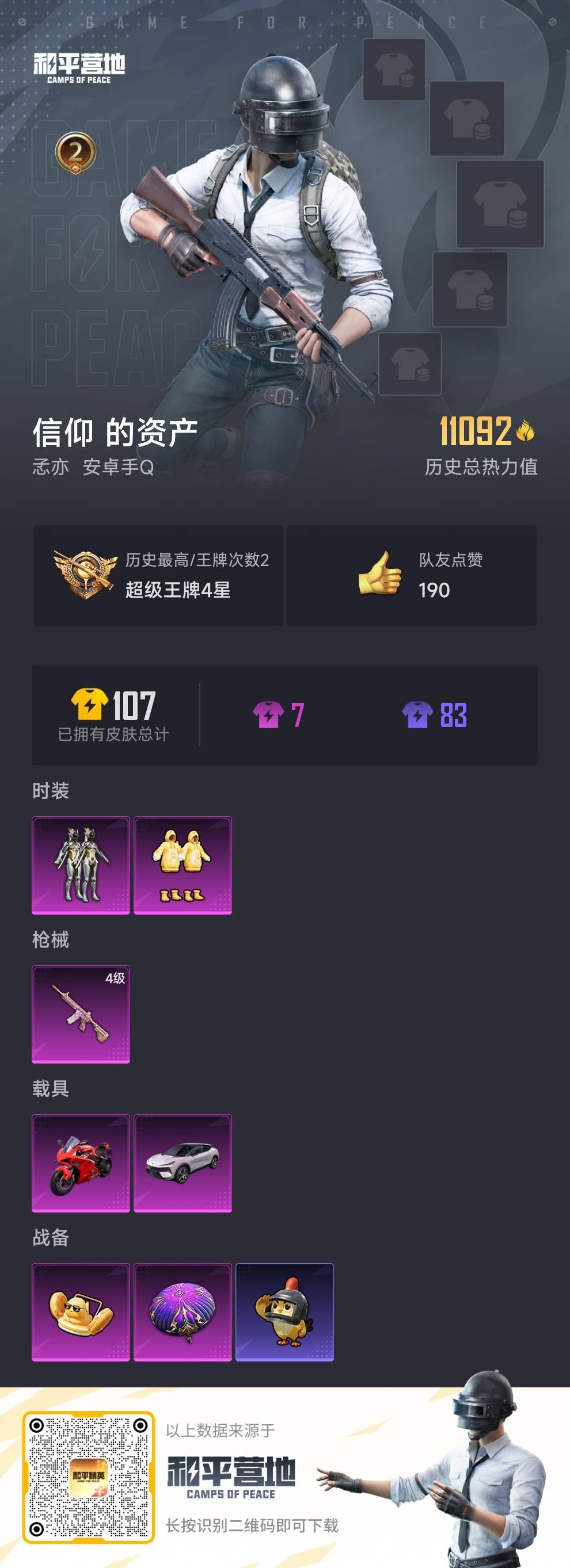 HPCMW464174和平精英账号详情图5