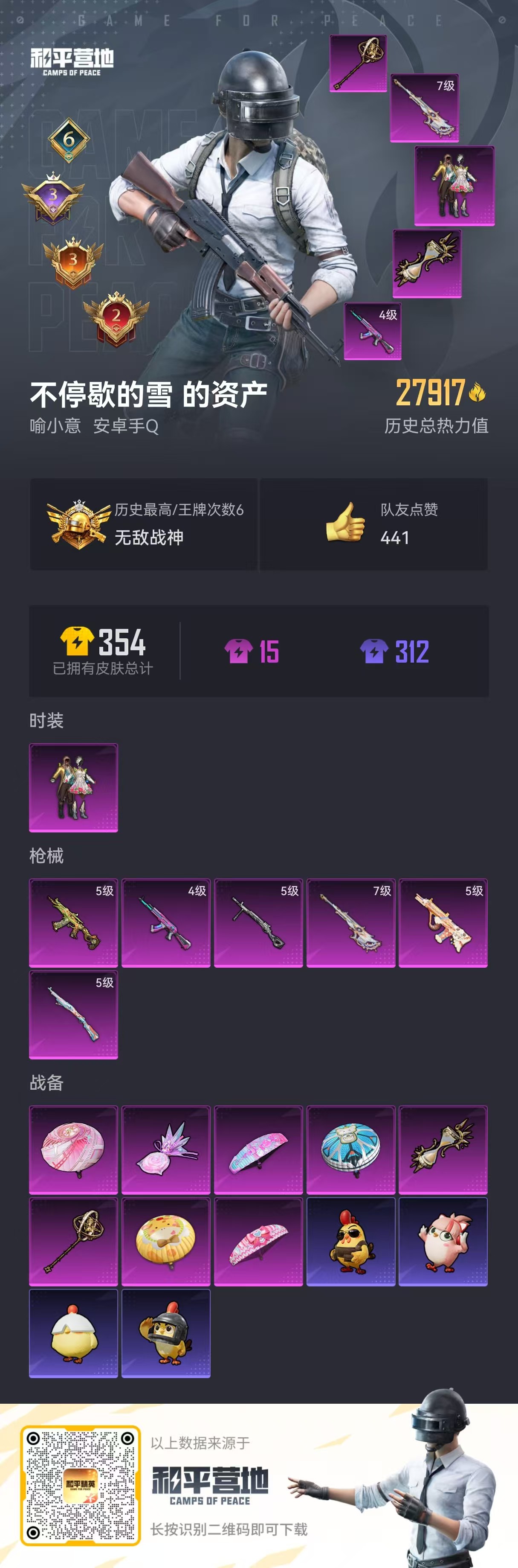 HPSJ462172和平精英账号详情图5