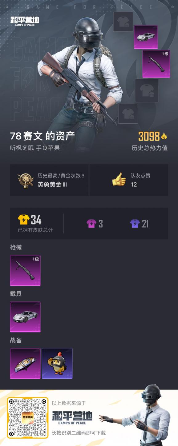 HPCMW464186和平精英账号详情图3