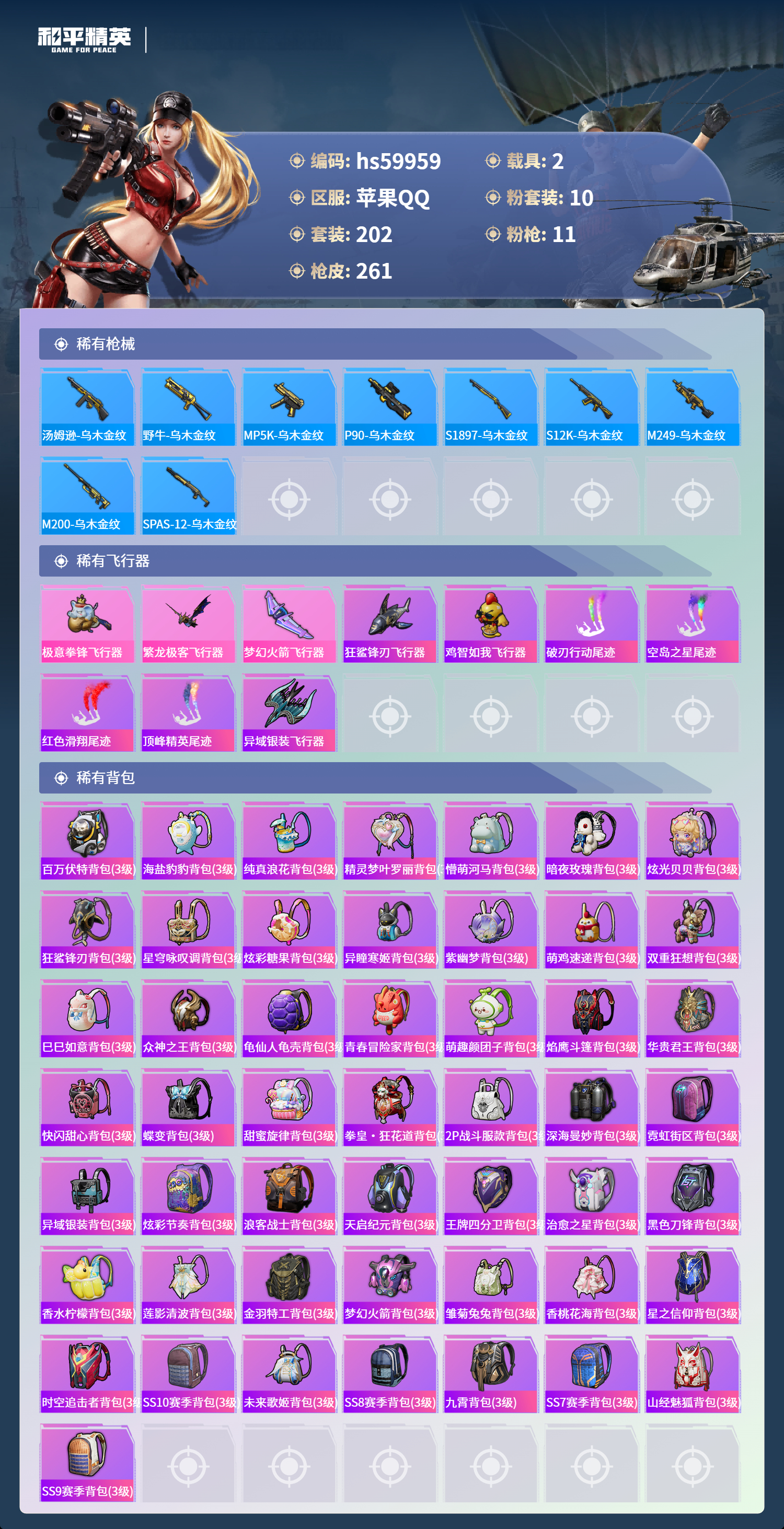 HPSJ462560和平精英账号详情图11