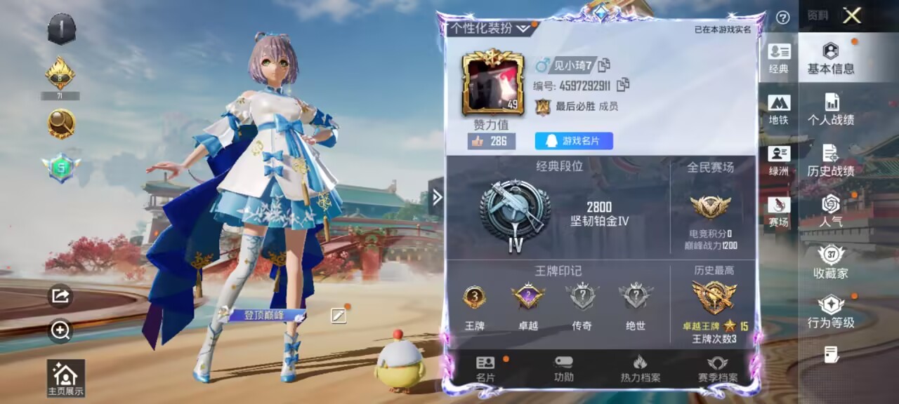 HPSJ462219和平精英账号详情图5