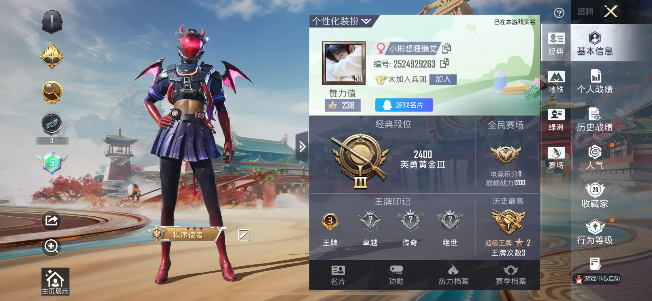 HPSJ462288和平精英账号详情图4