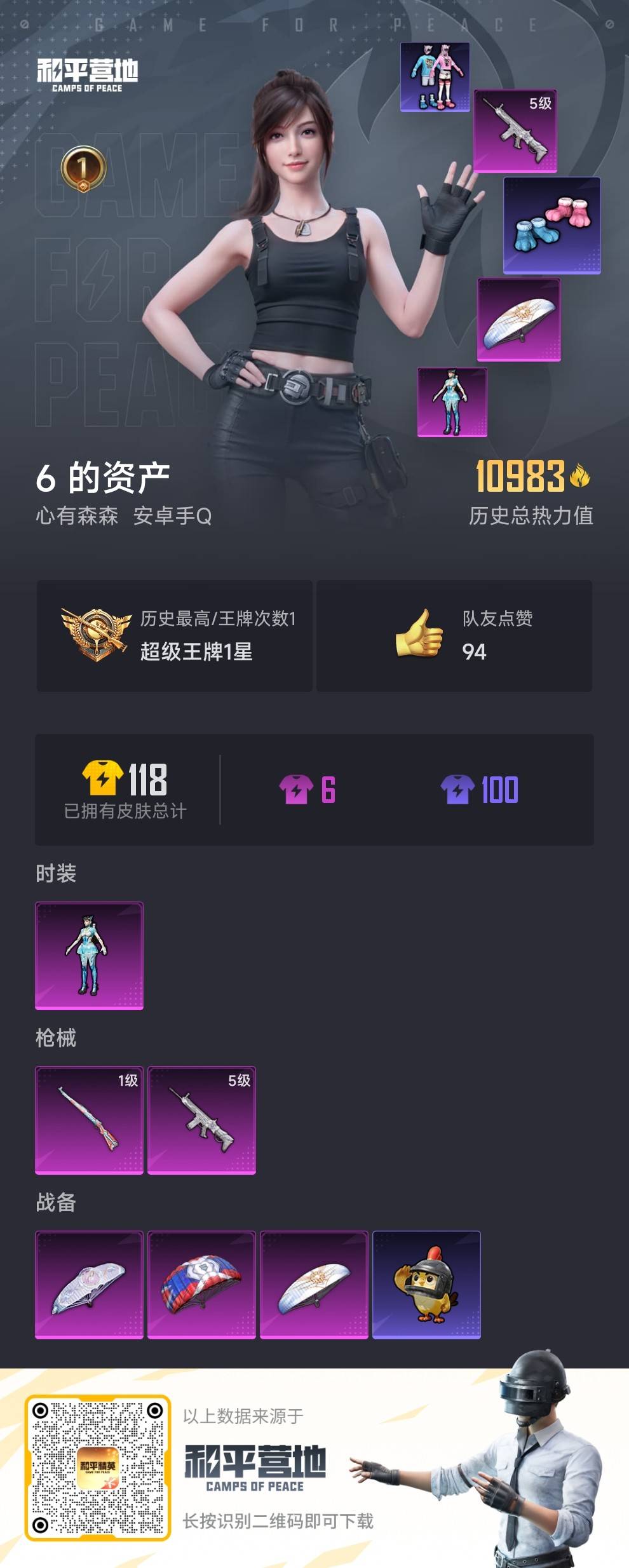 HPSJ461803和平精英账号详情图5