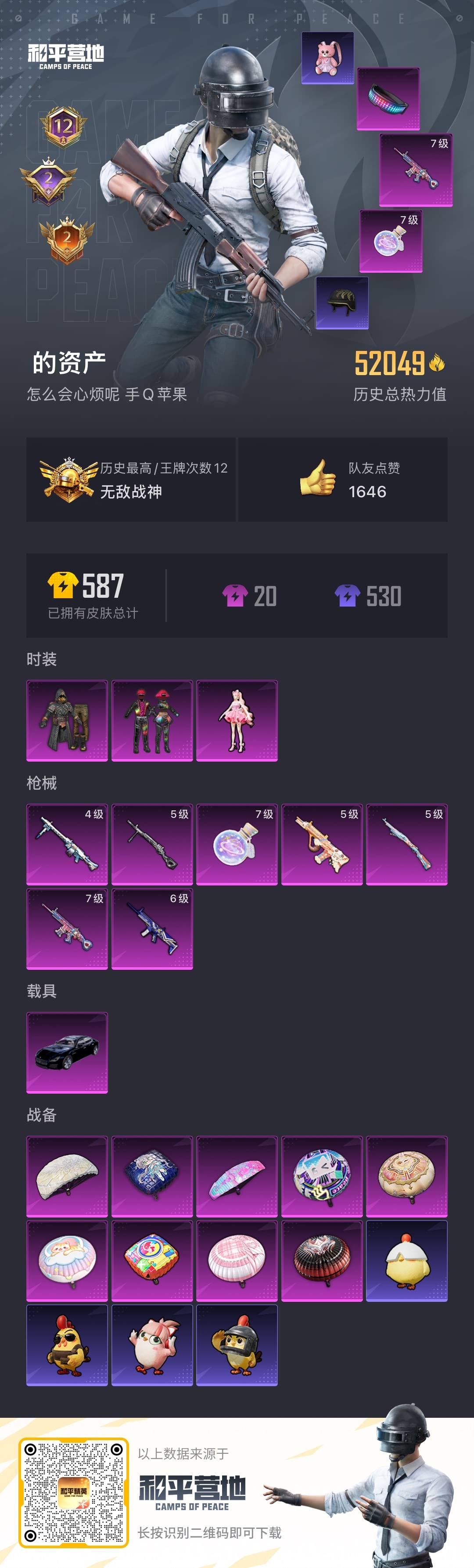 HPSJ465177和平精英账号详情图3