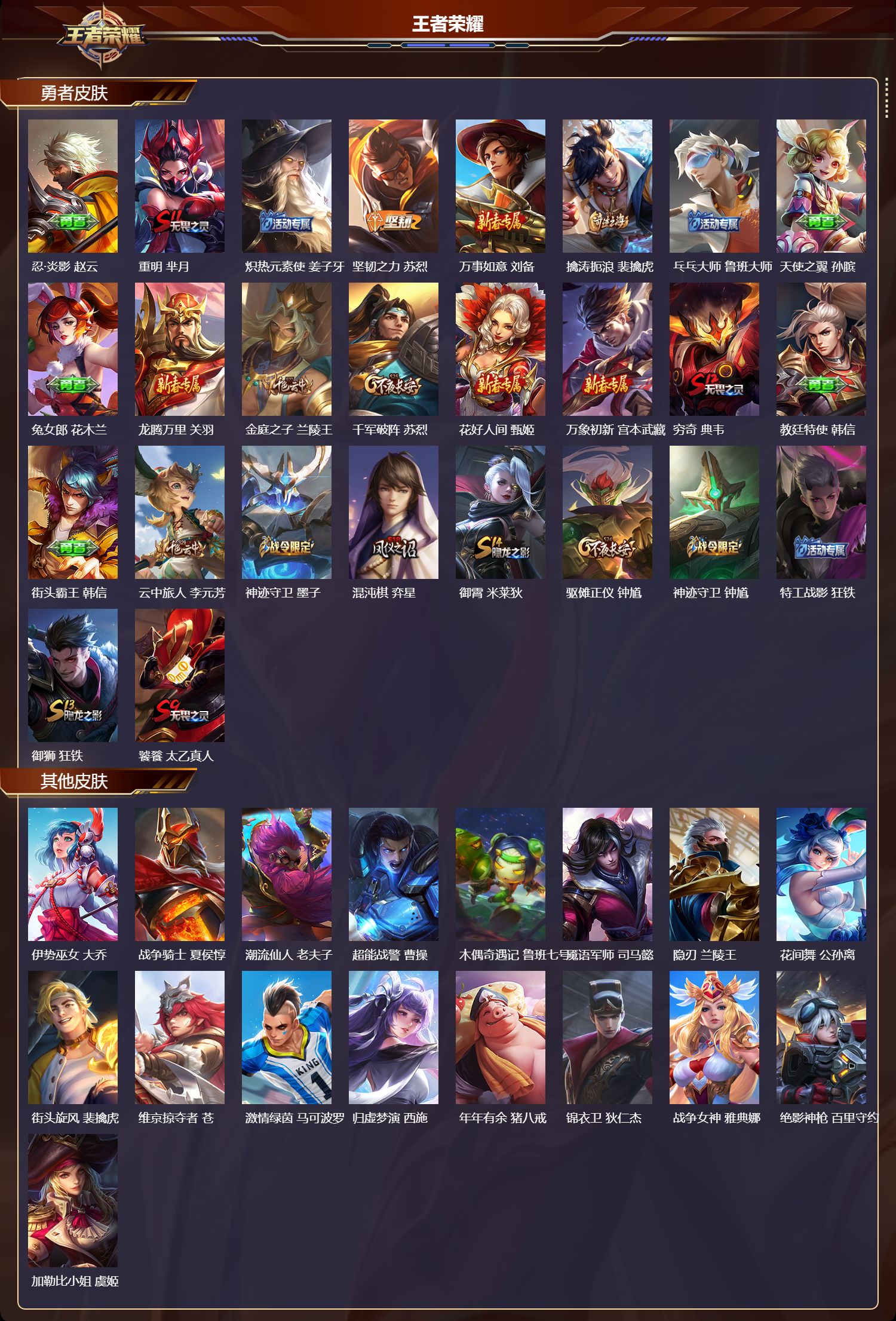 WZMK4151470王者荣耀账号详情图3