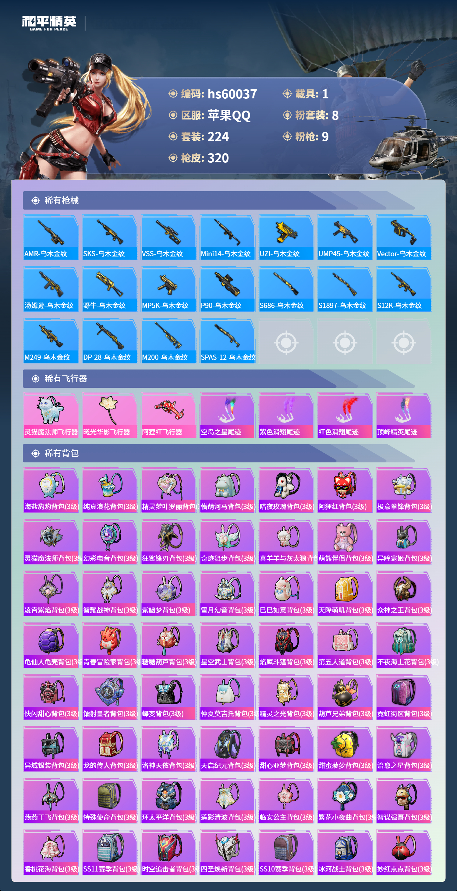 HPSJ464962和平精英账号详情图12