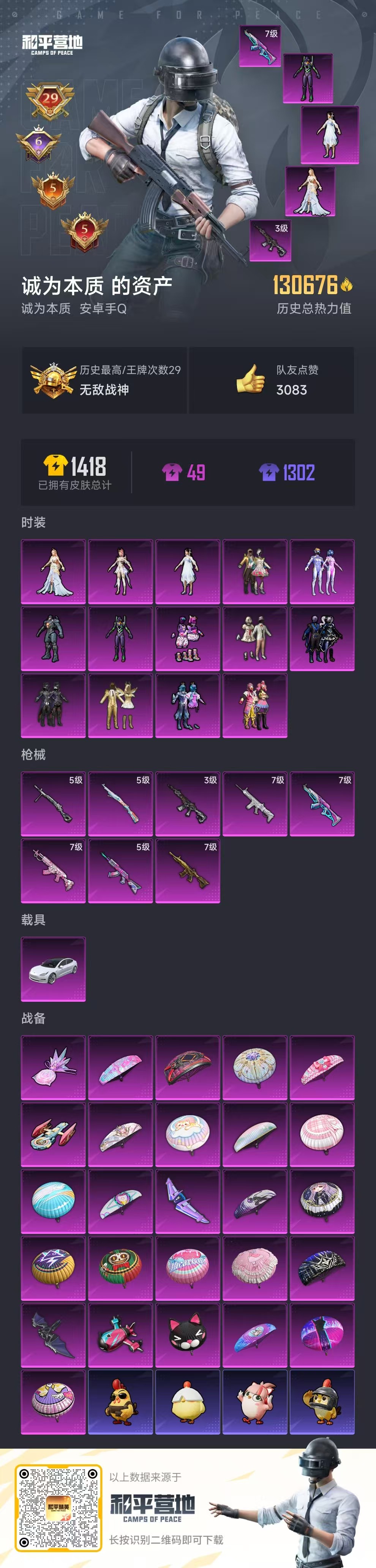 HPSJ465230和平精英账号详情图3