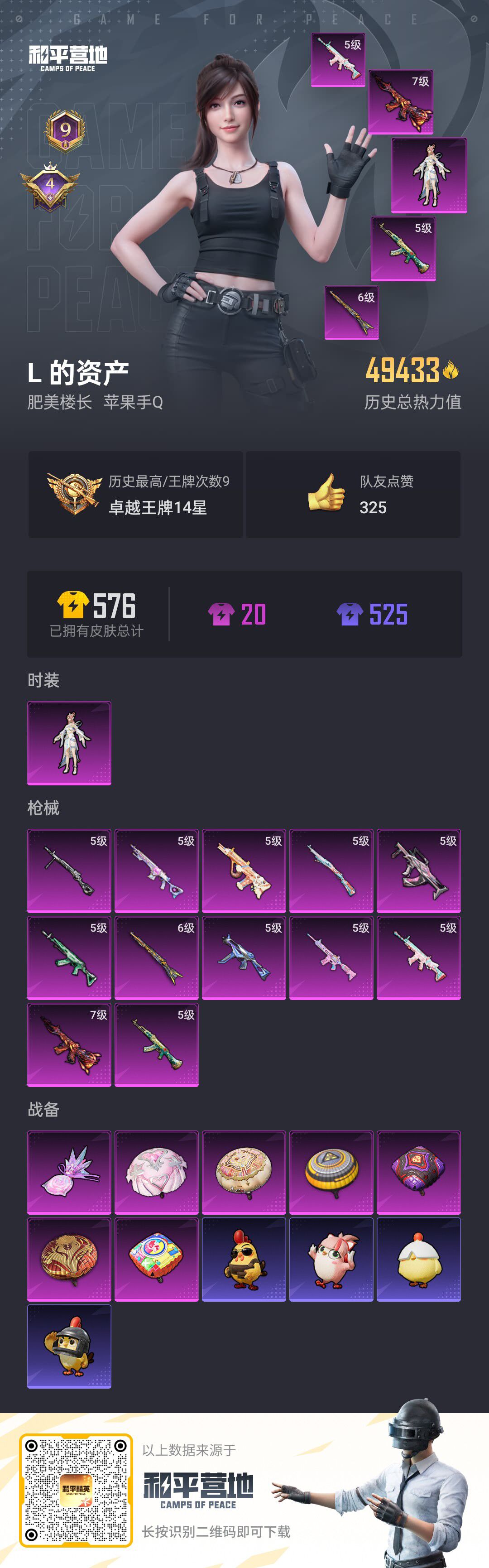 HPSJ465301和平精英账号详情图2