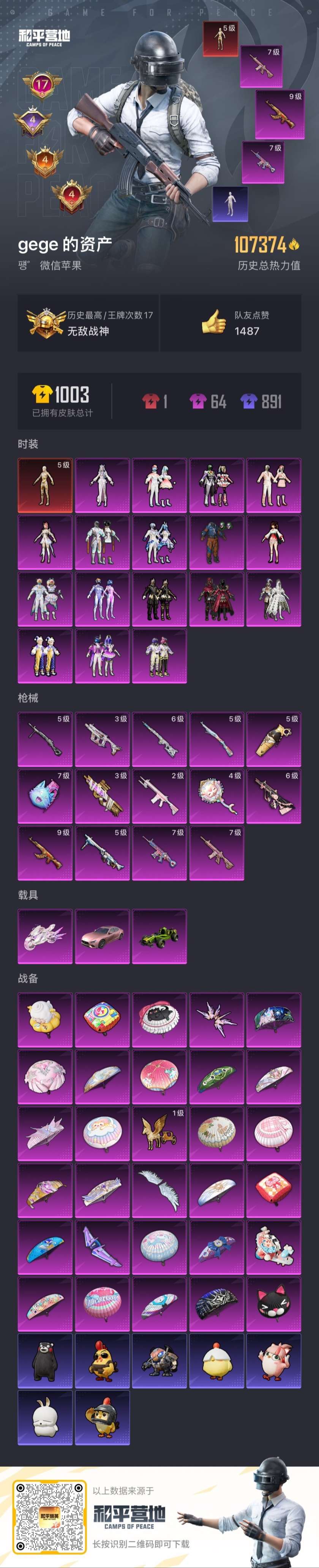 HPSJ465119和平精英账号详情图3