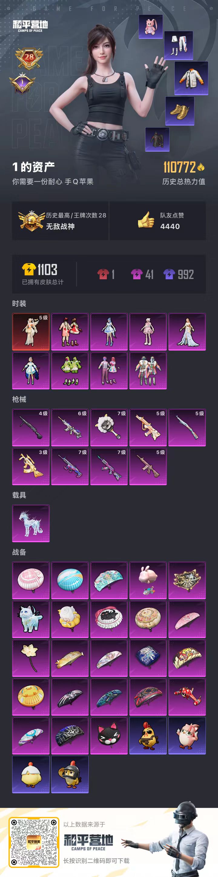 HPSJ464962和平精英账号详情图5