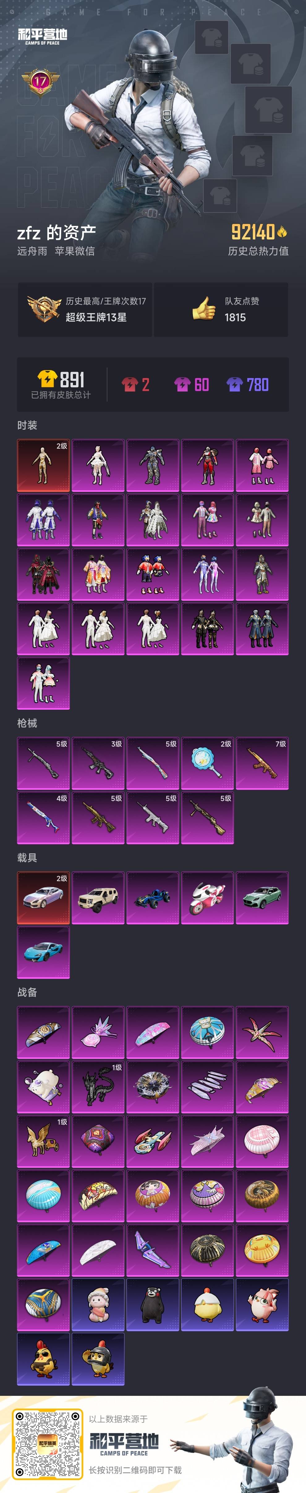 HPSJ464926和平精英账号详情图3