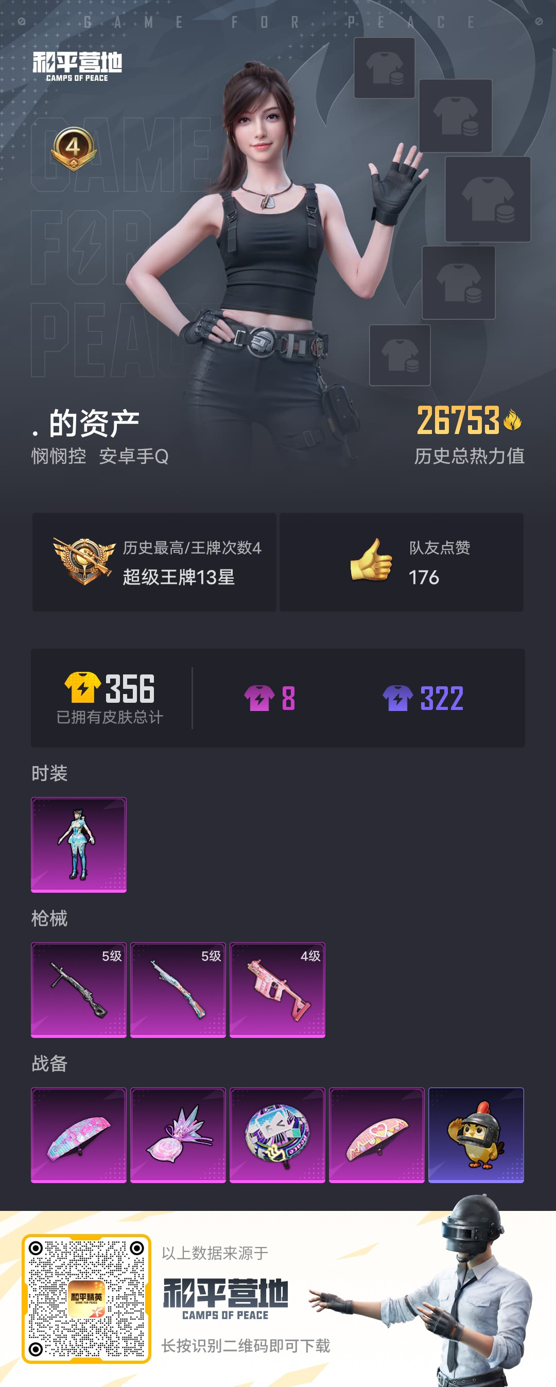 HPSJ467344和平精英账号详情图3