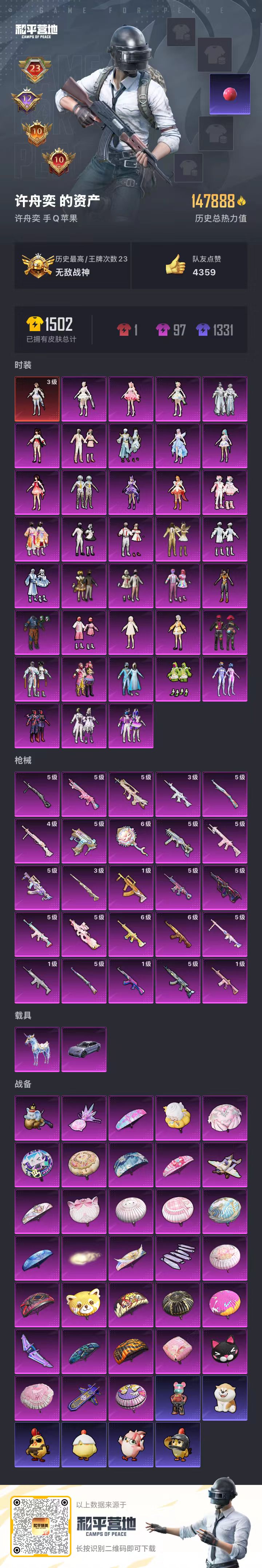 HPSJ467465和平精英账号详情图5