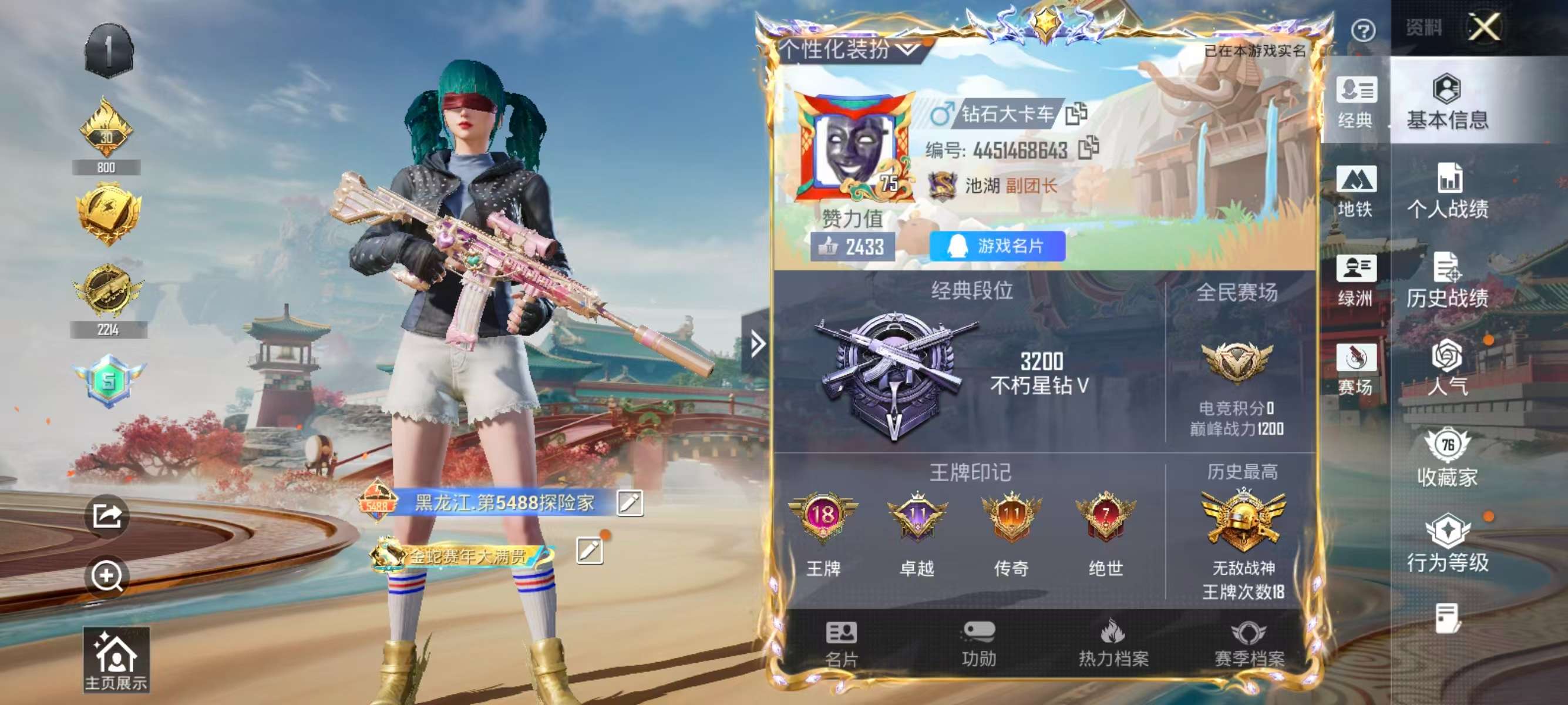 HPSJ466924和平精英账号详情图4