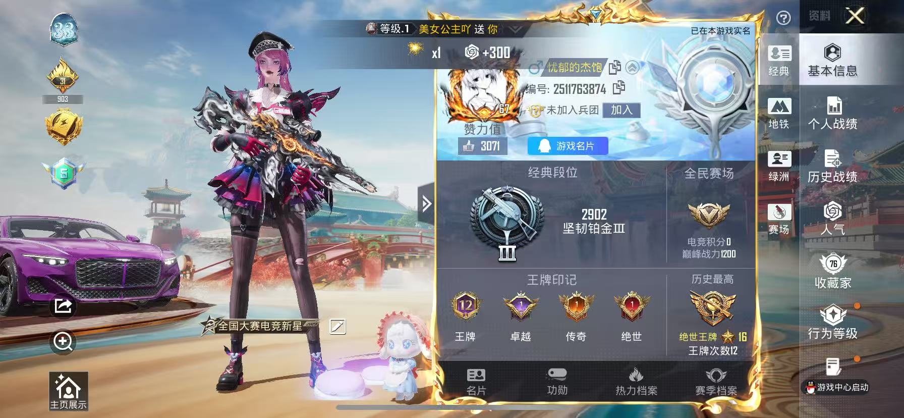 HPSJ467315和平精英账号详情图5